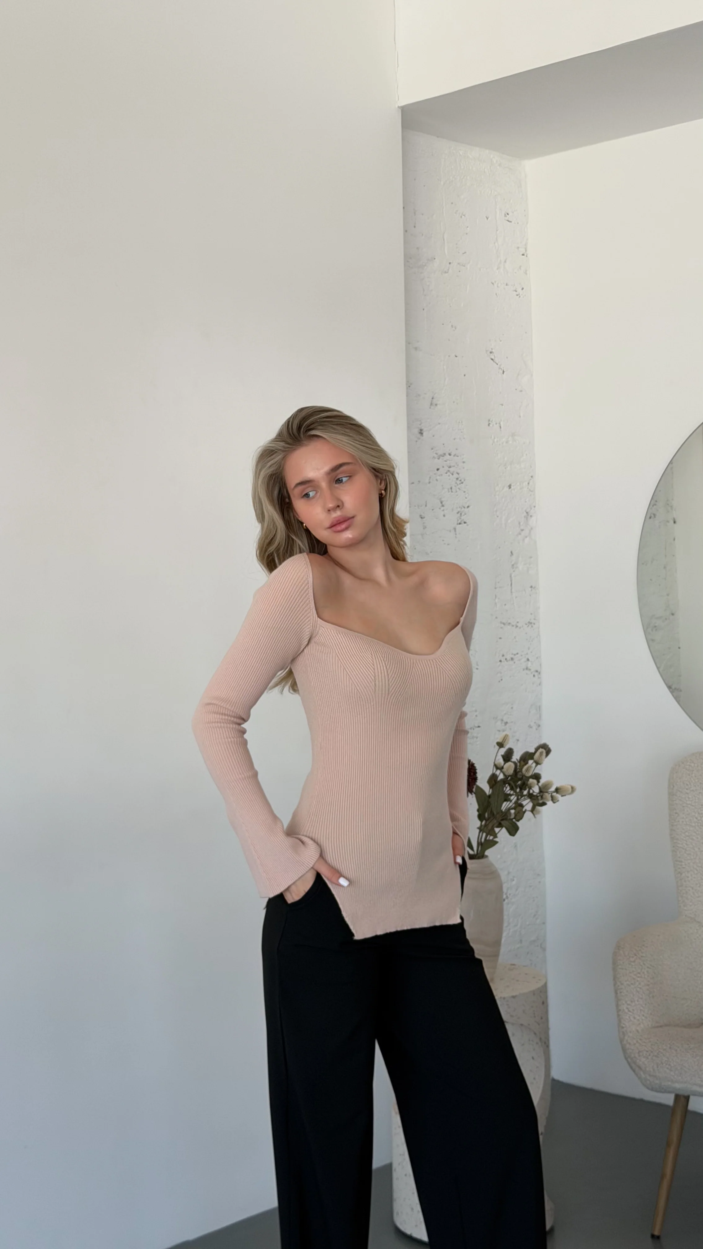 Asymmetric sweater