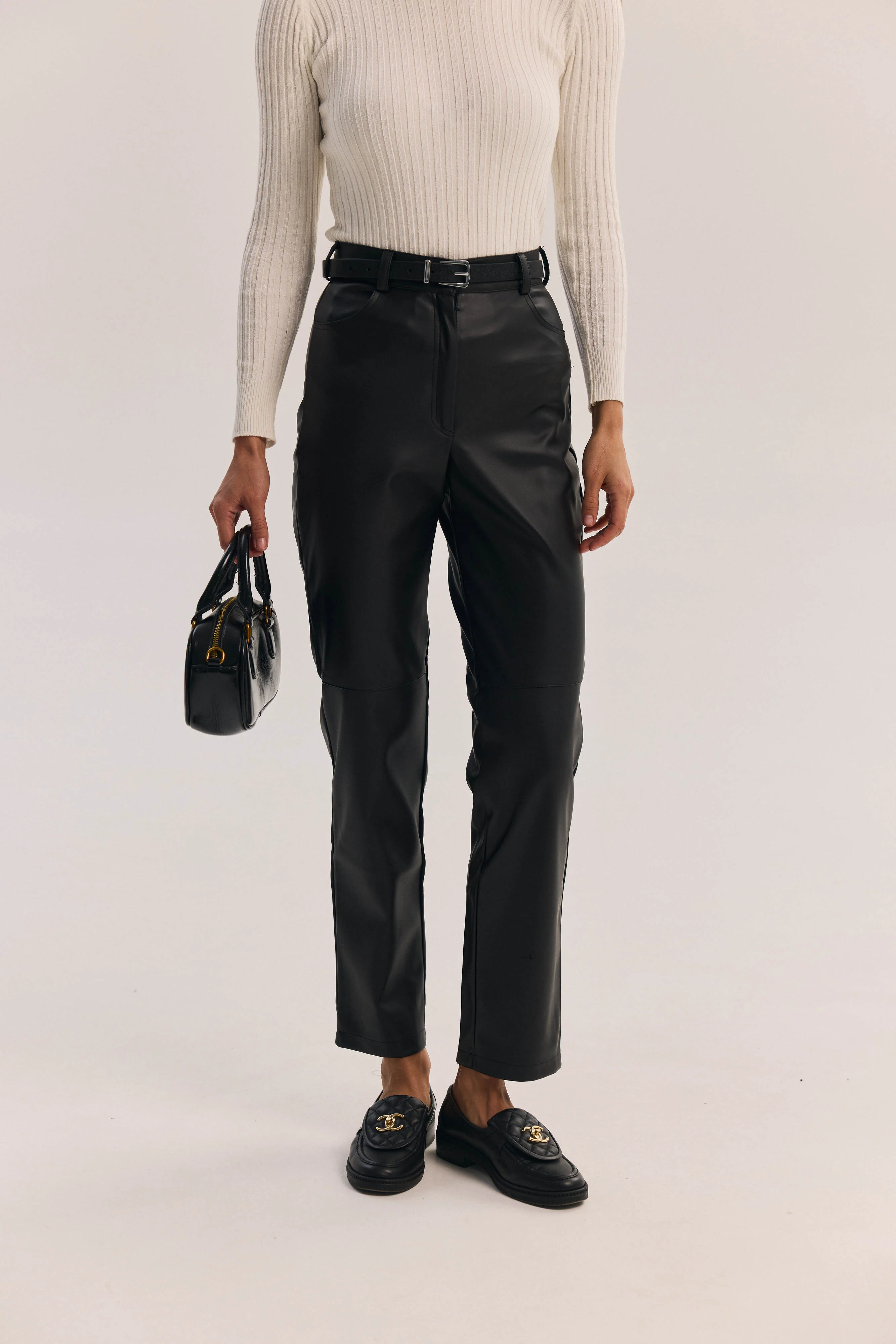 Choco leather pants