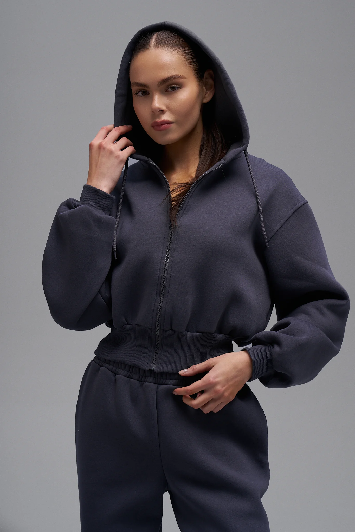 Cropped hoodie Mist