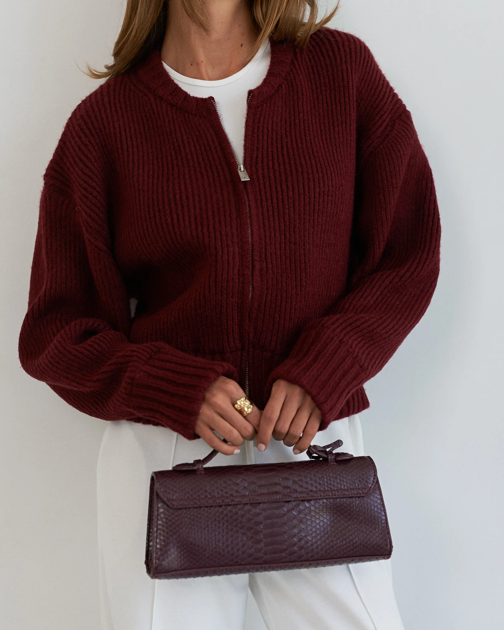 Cropped zip-up jumper - Image 5