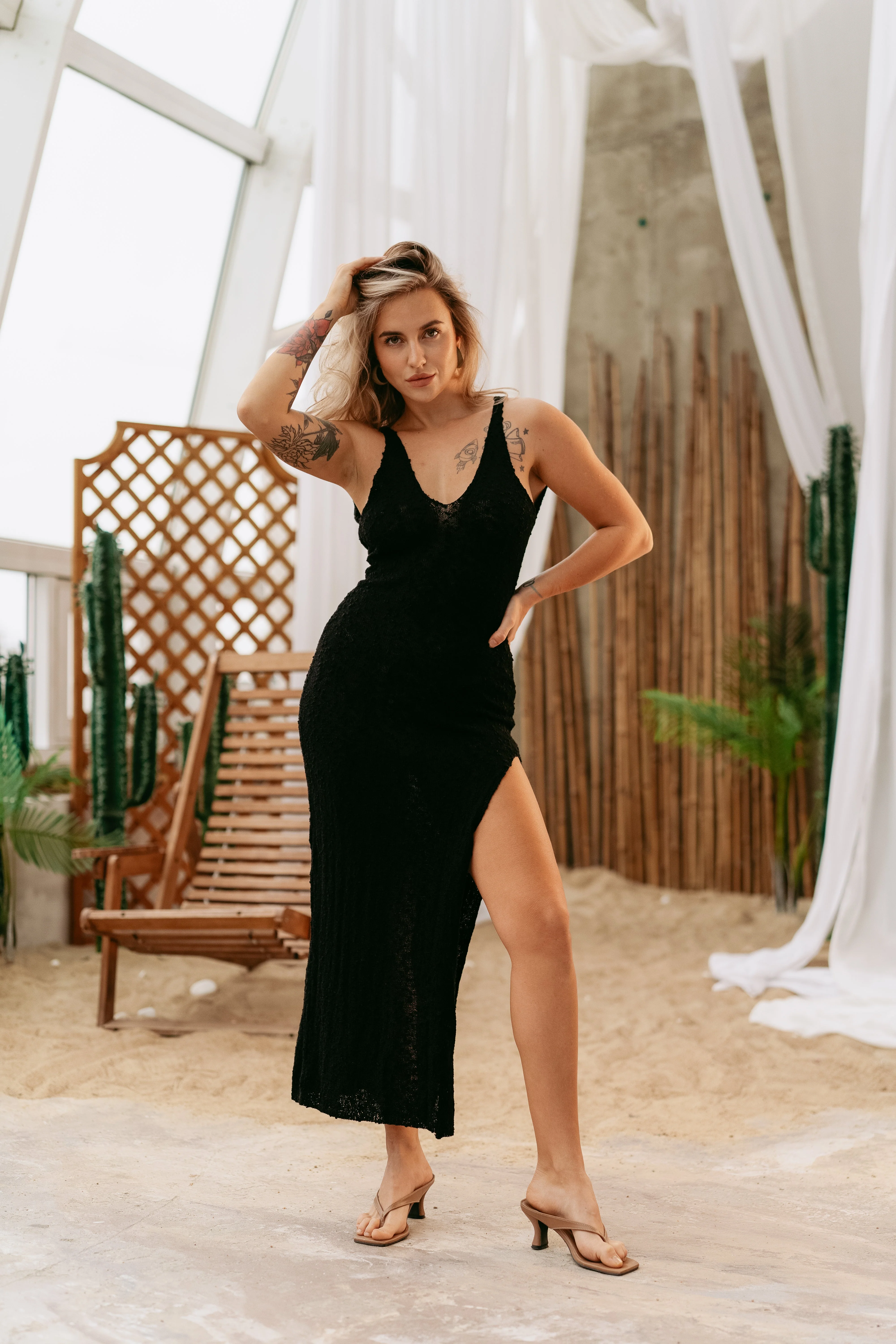 Dress with Slit Linda - Image 16