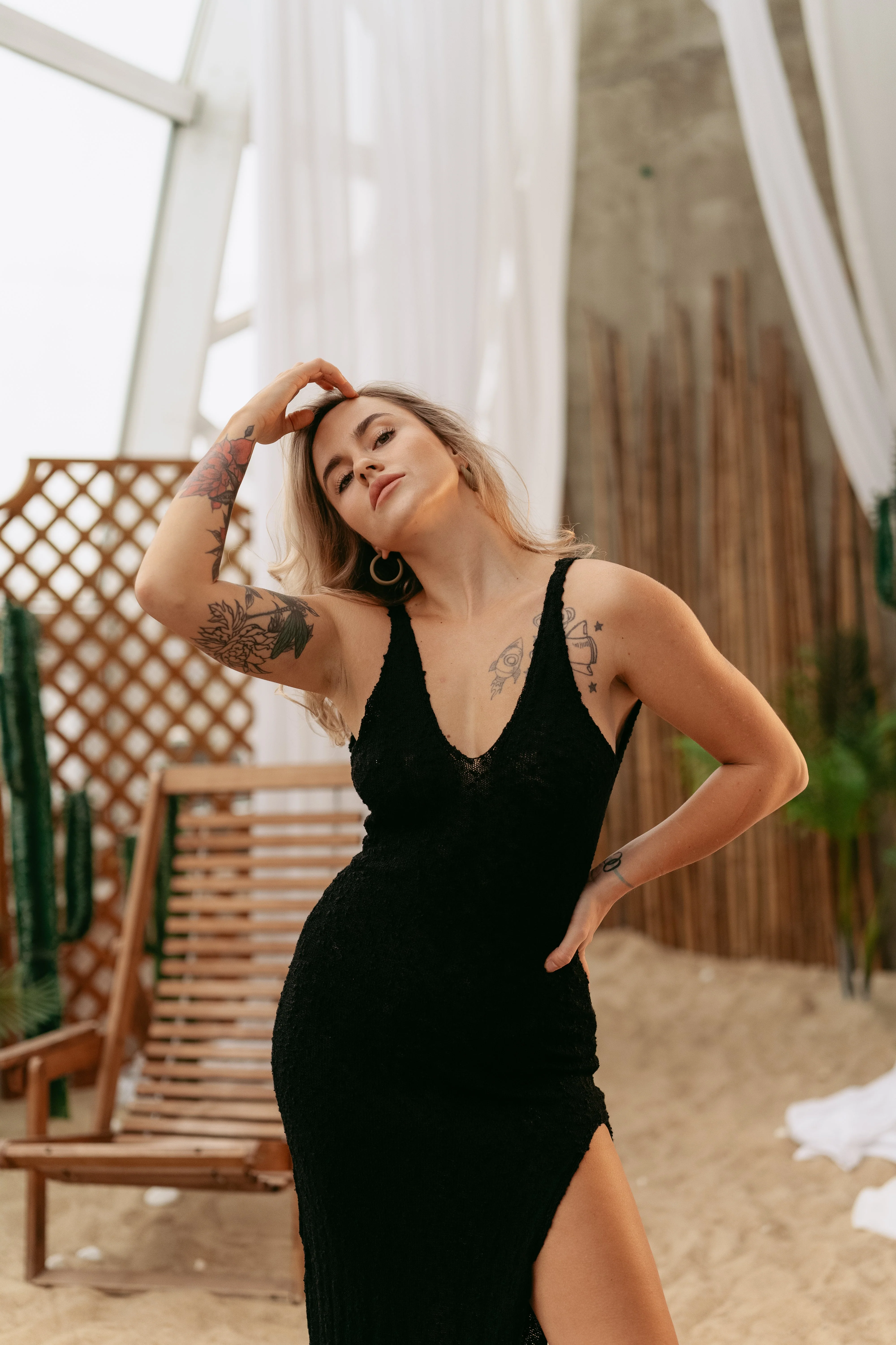 Dress with Slit Linda - Image 18