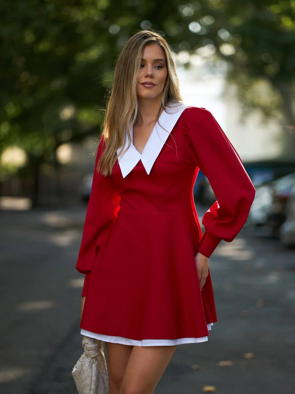 Dress with White Collar