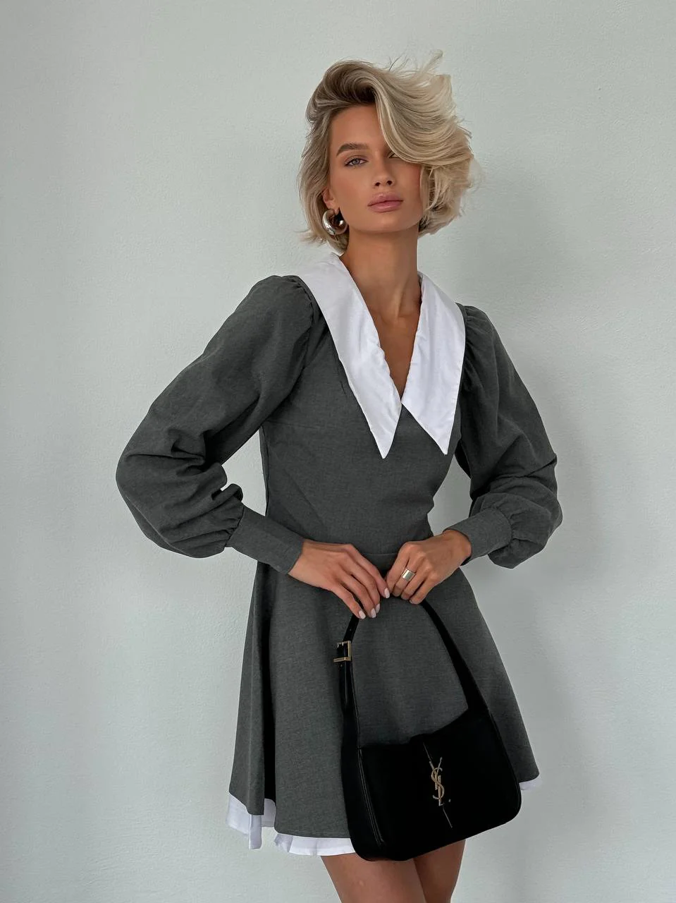 Dress with White Collar - Image 8