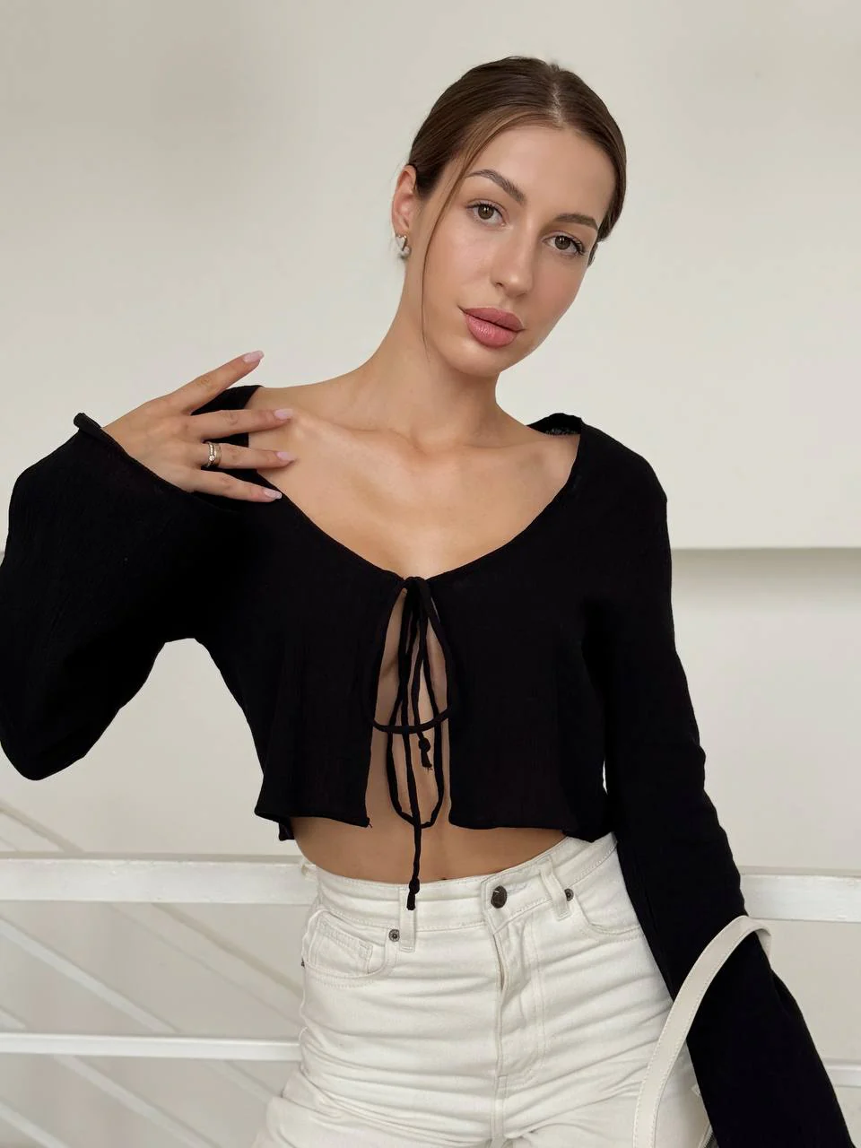 Eliza Tie-Front Shirt - Image 4