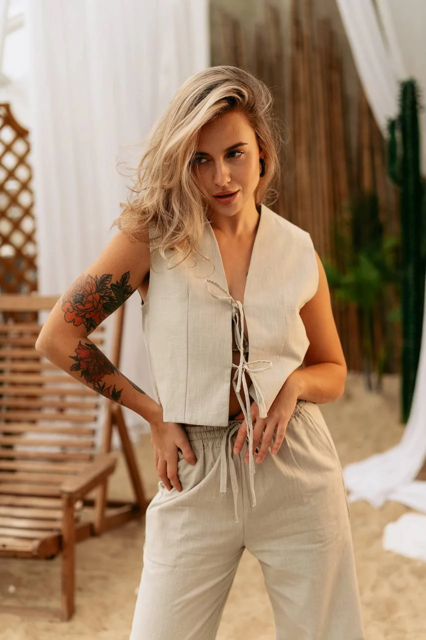 Emma Tie-Up Vest - Image 13