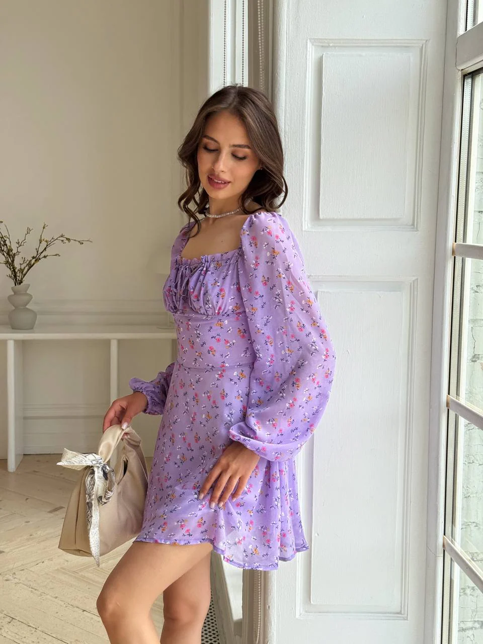 Floral Long Sleeve Dress