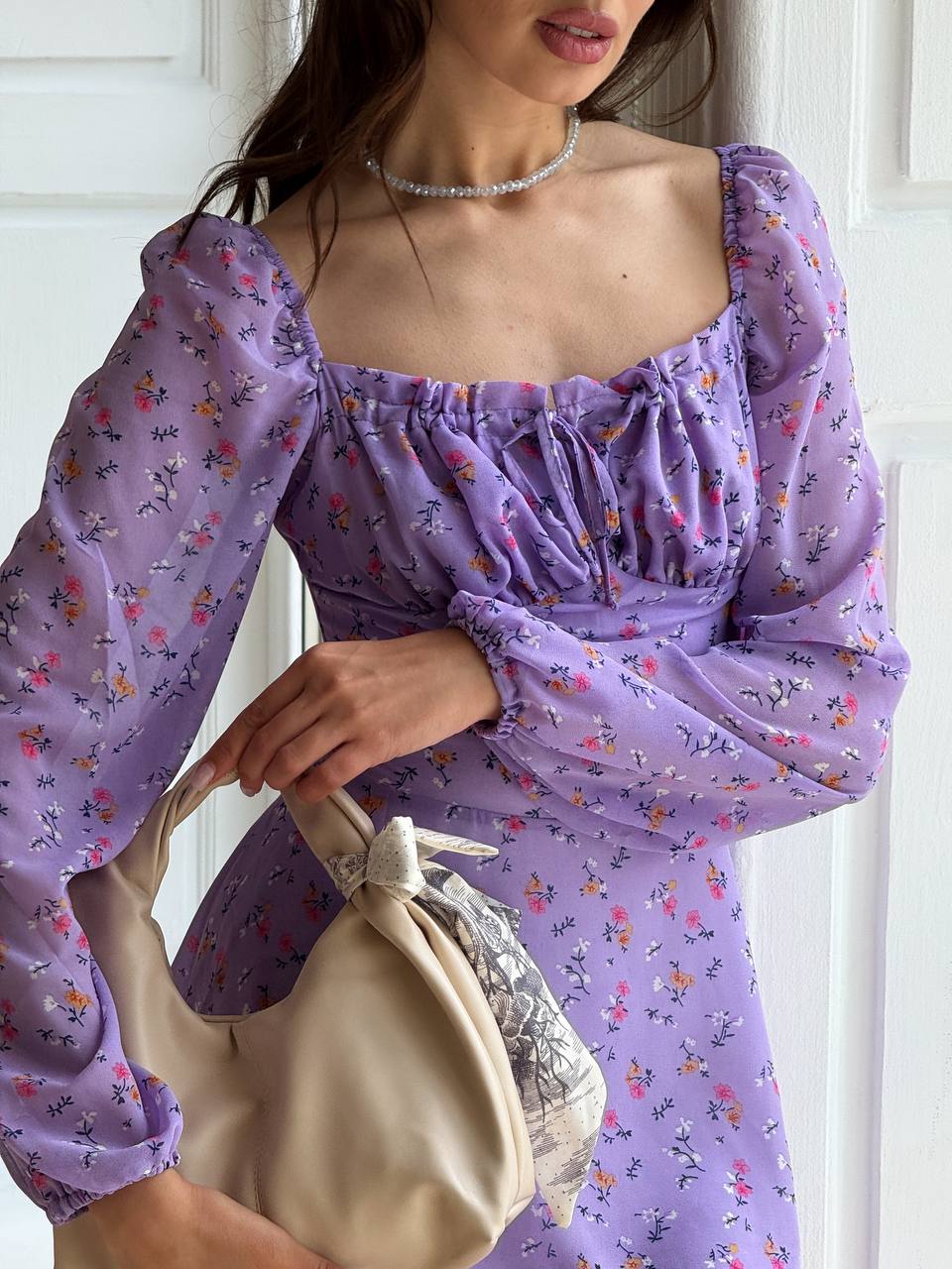 Floral Long Sleeve Dress - Image 3