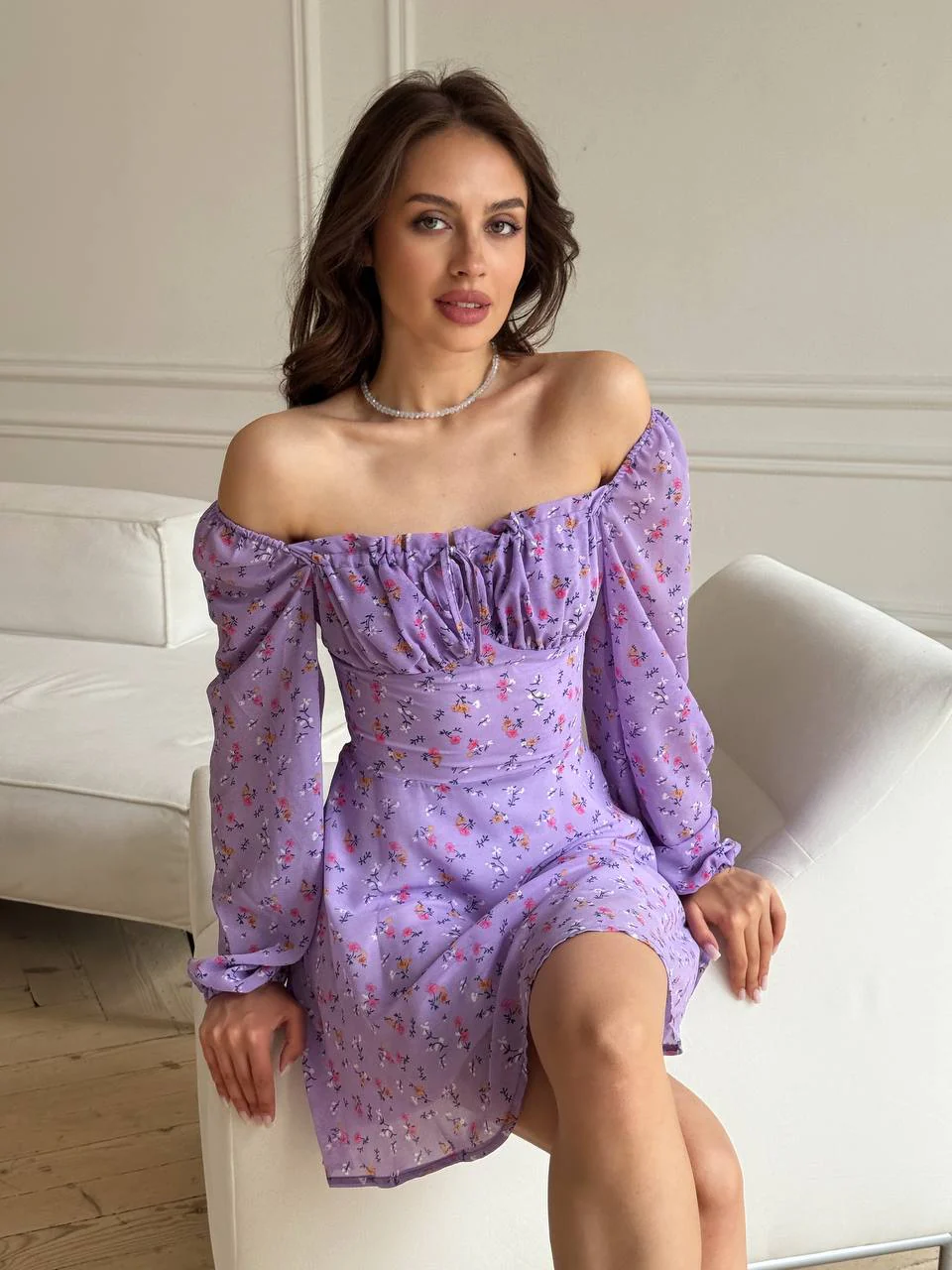 Floral Long Sleeve Dress - Image 6