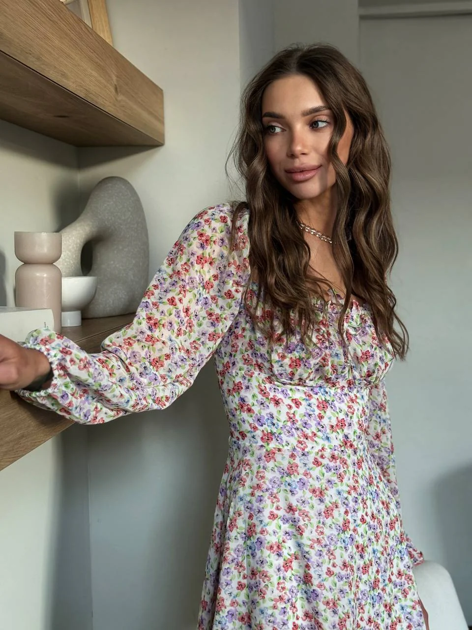 Floral Long Sleeve Dress - Image 9