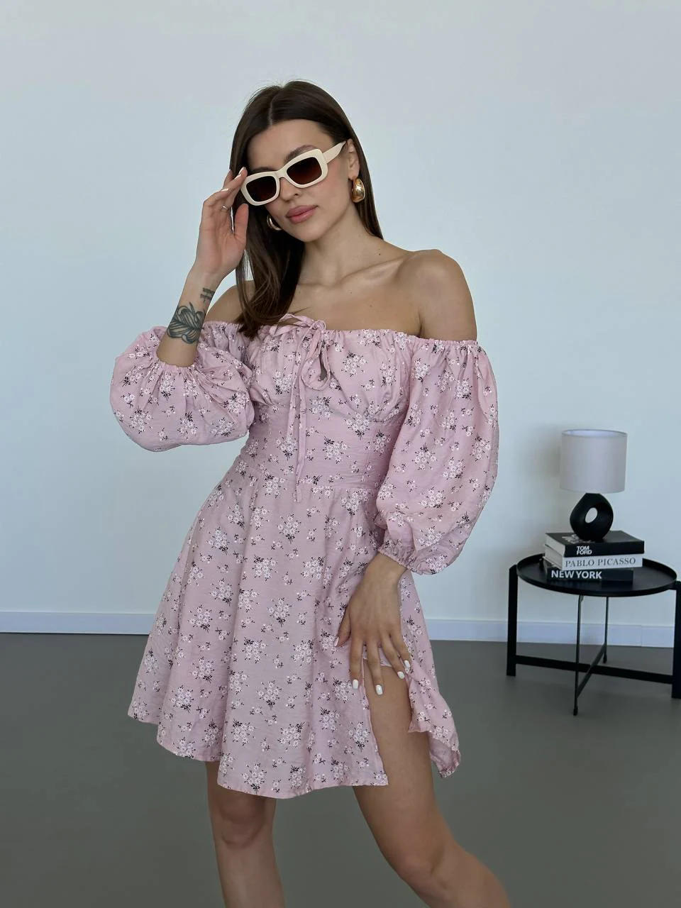 Floral Off-Shoulder Mini Dress