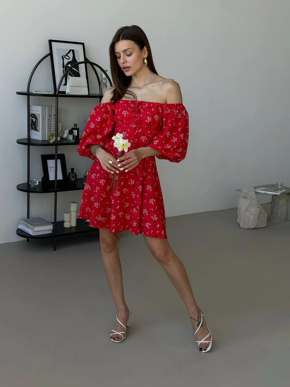 Floral Off-Shoulder Mini Dress - Image 4