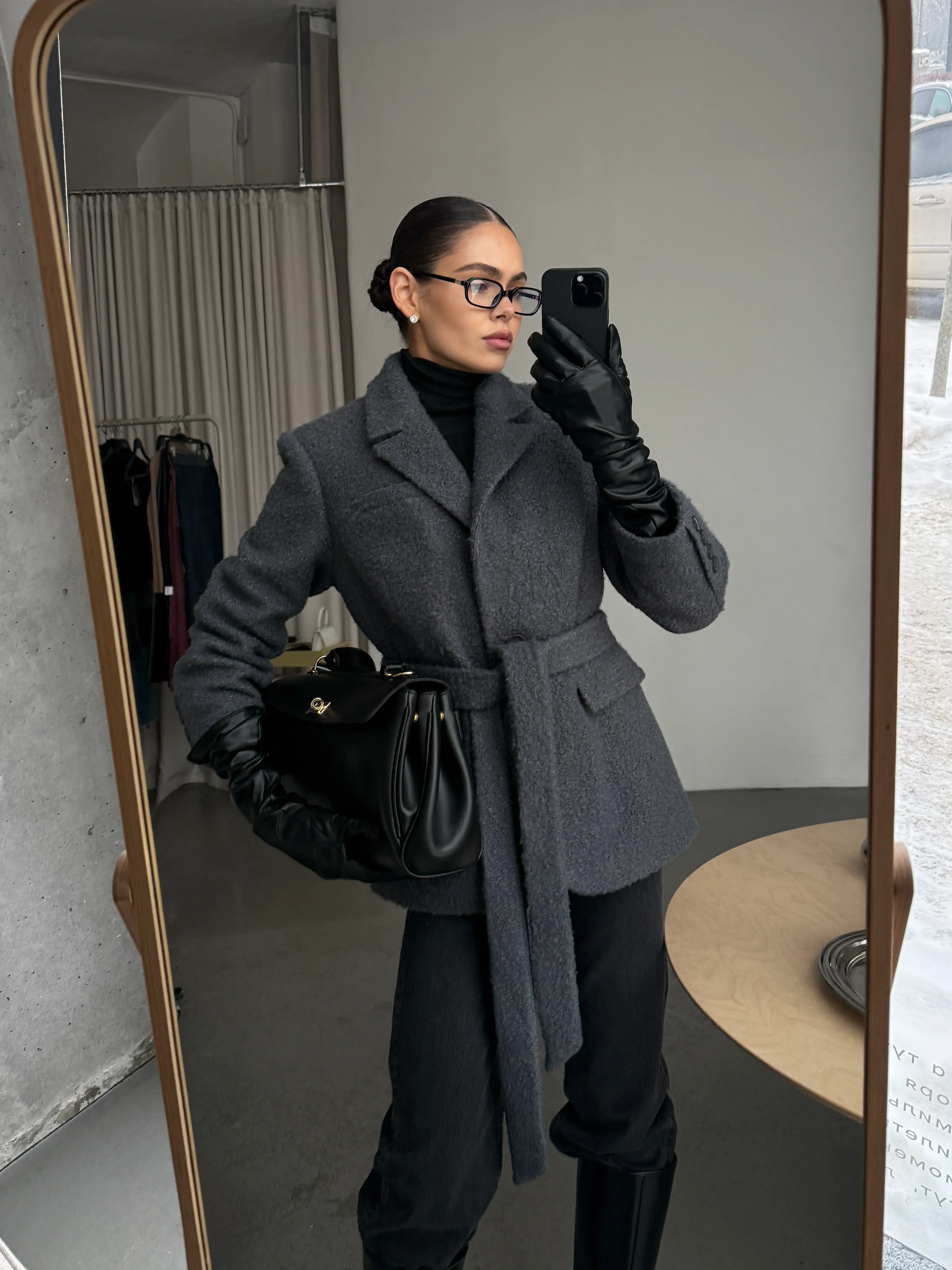 Insulated Coat with Belt Janette