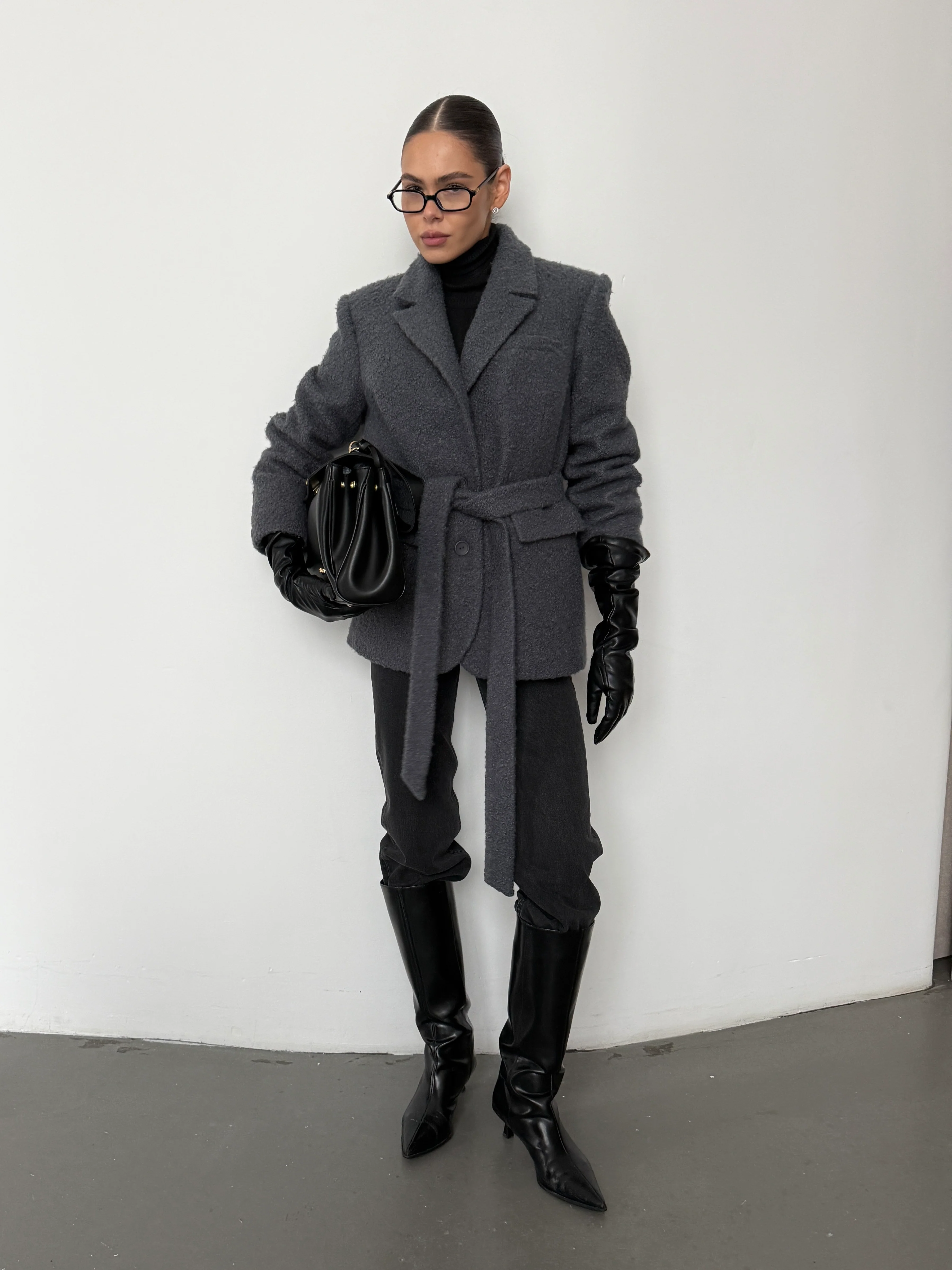 Insulated Coat with Belt Janette - Image 3