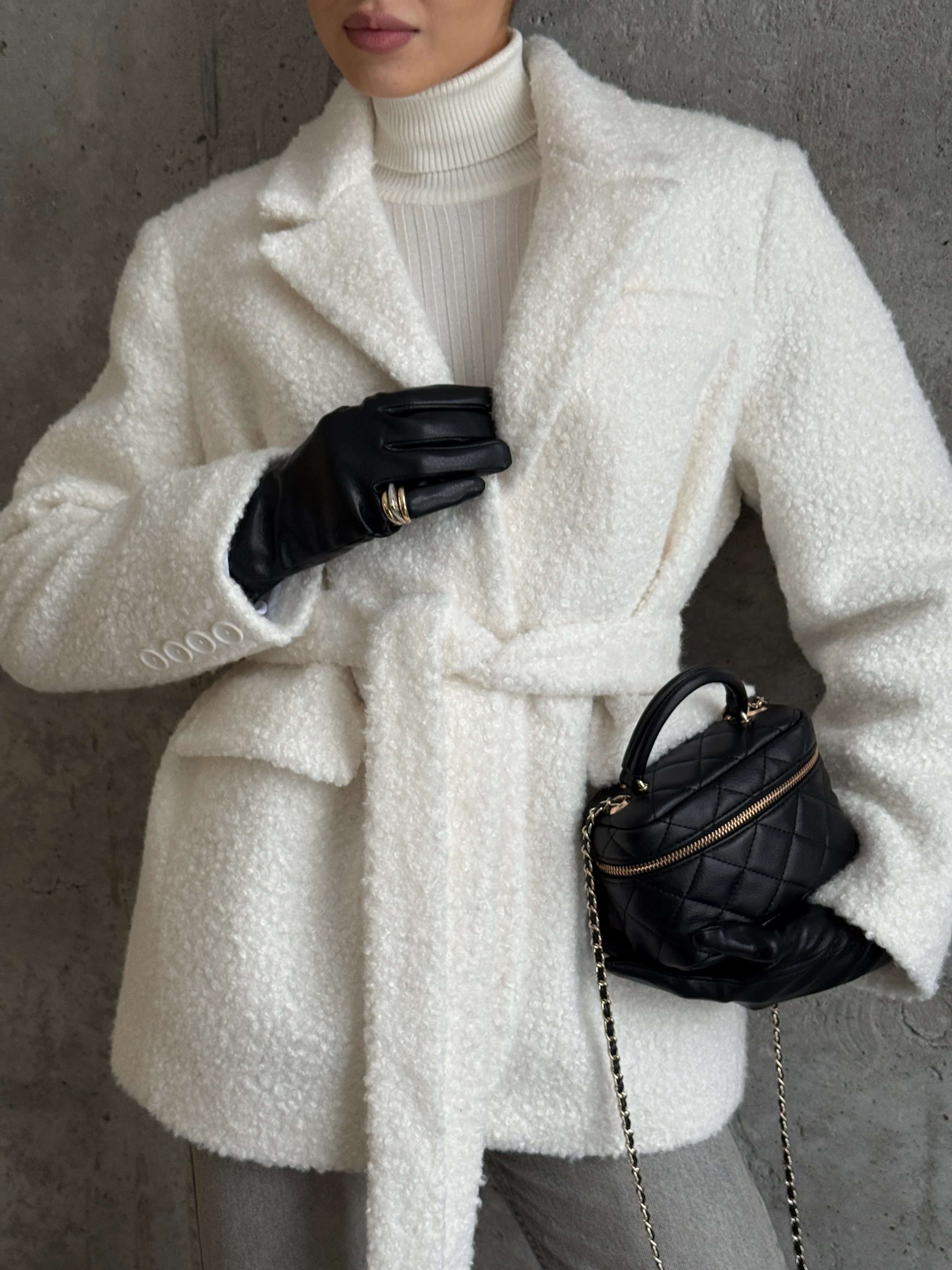Insulated Coat with Belt Janette - Image 6