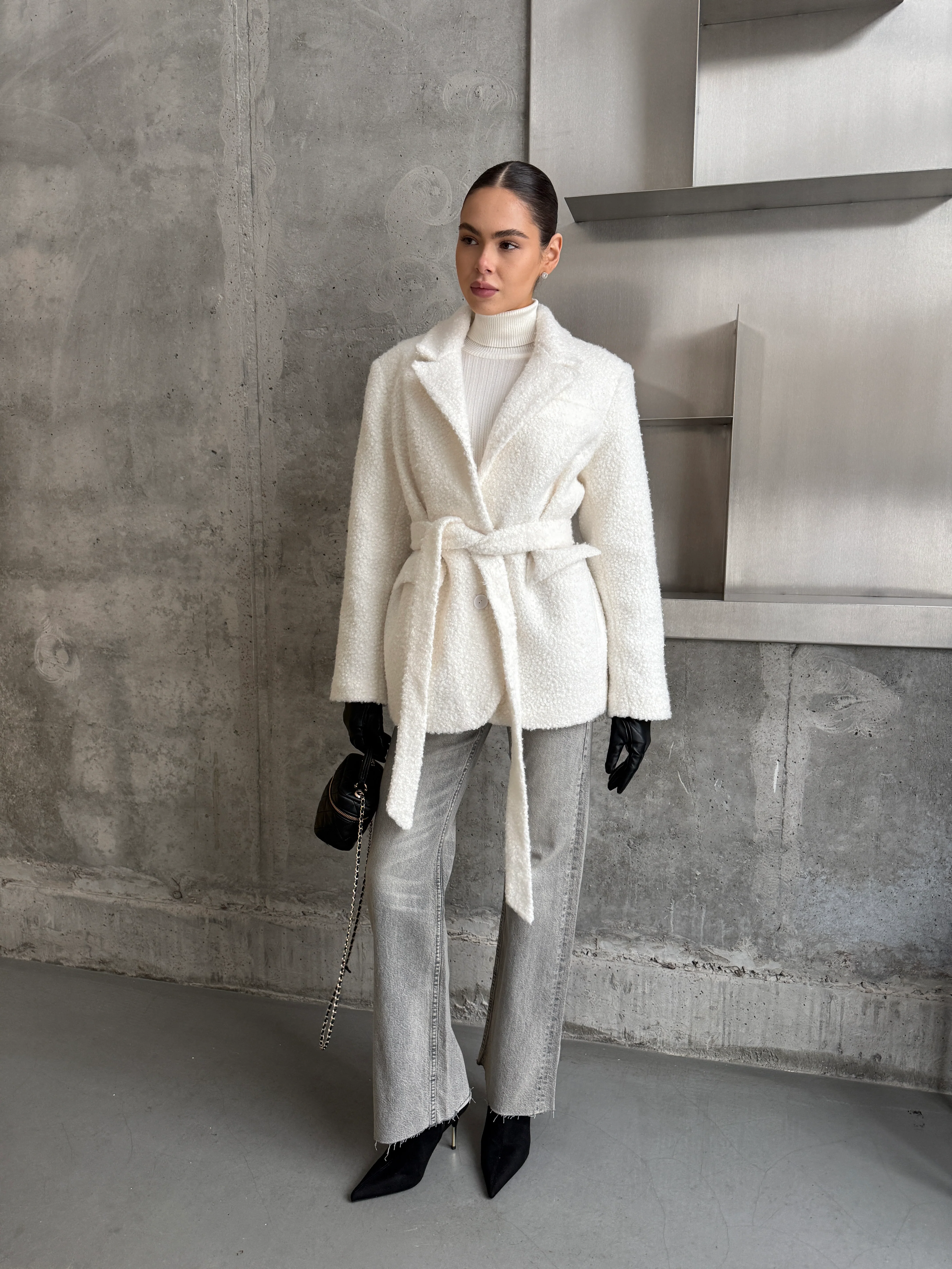 Insulated Coat with Belt Janette - Image 7