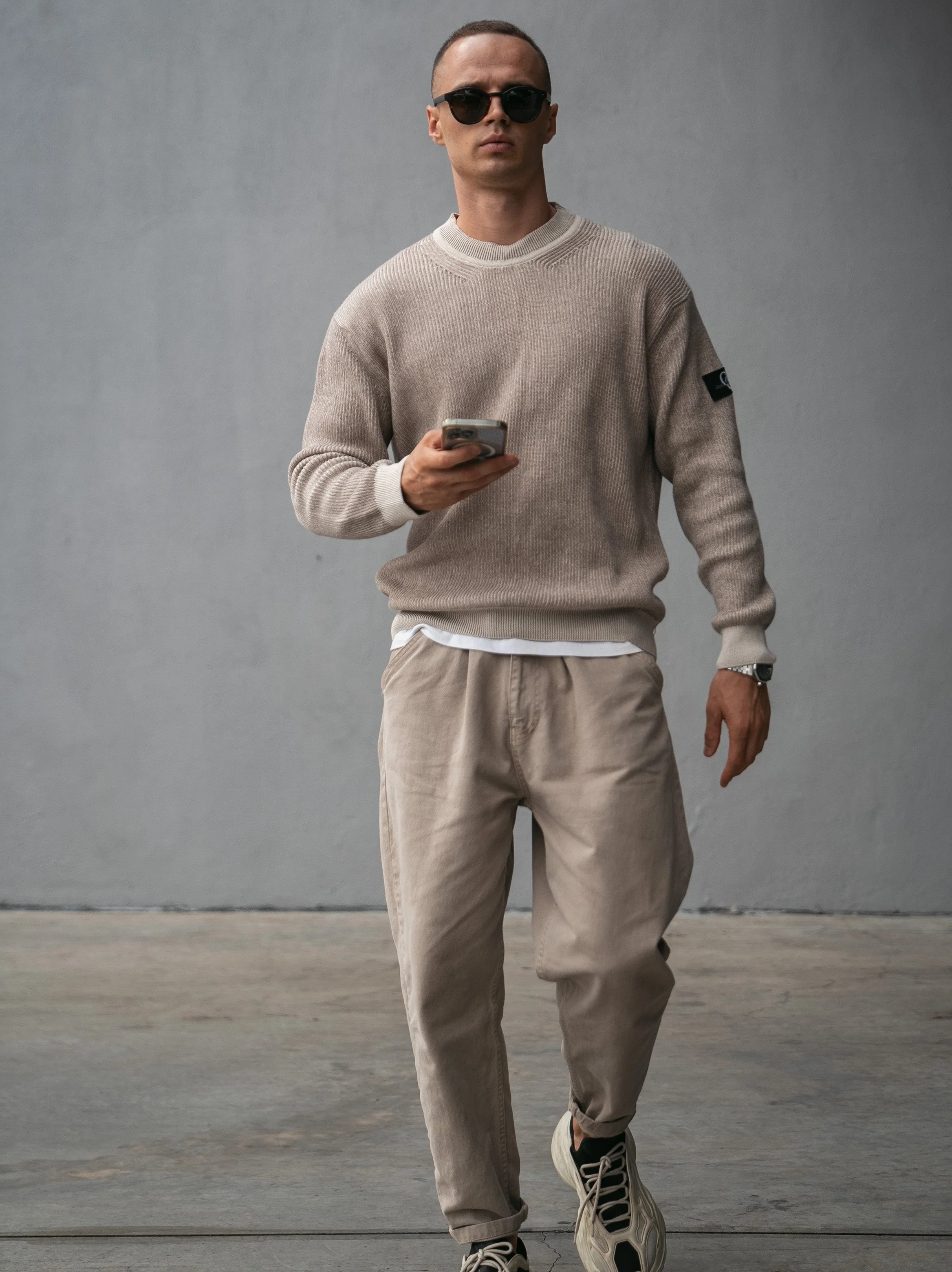 Knitted sweater with patch - Image 2
