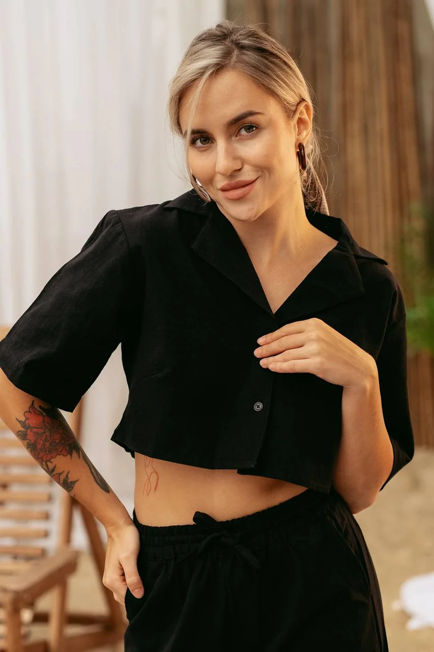 Lindi Cropped Shirt - Image 7