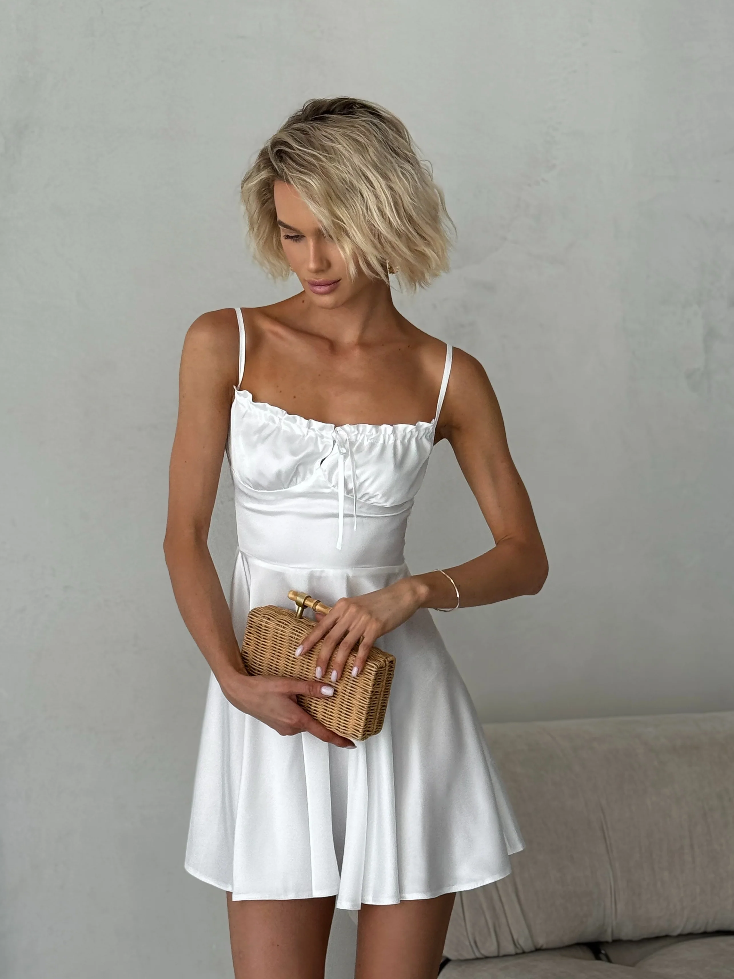 Lotos Silk Mini Dress - Image 3