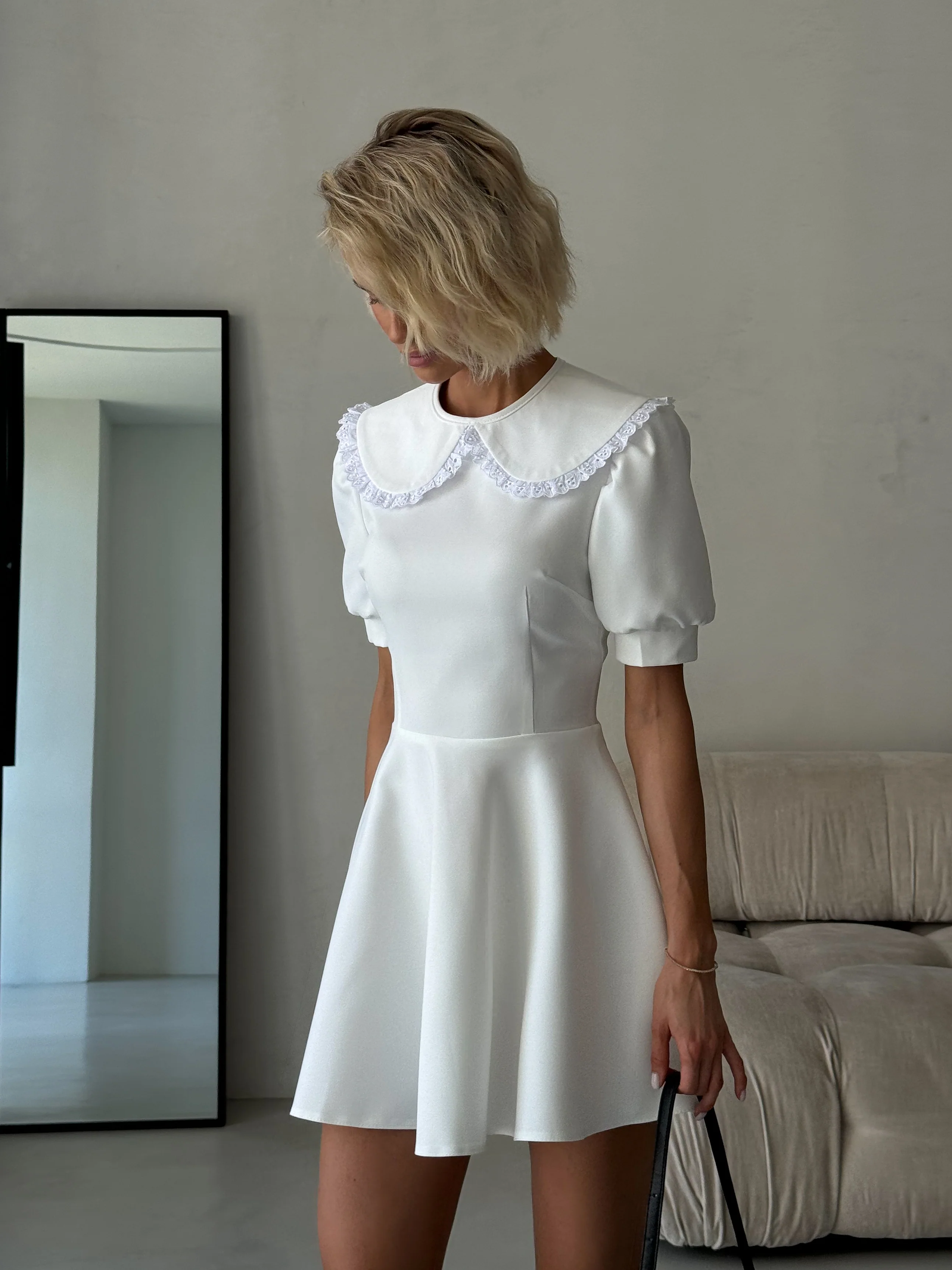 Neonila Dress with Detachable Collar - Image 13