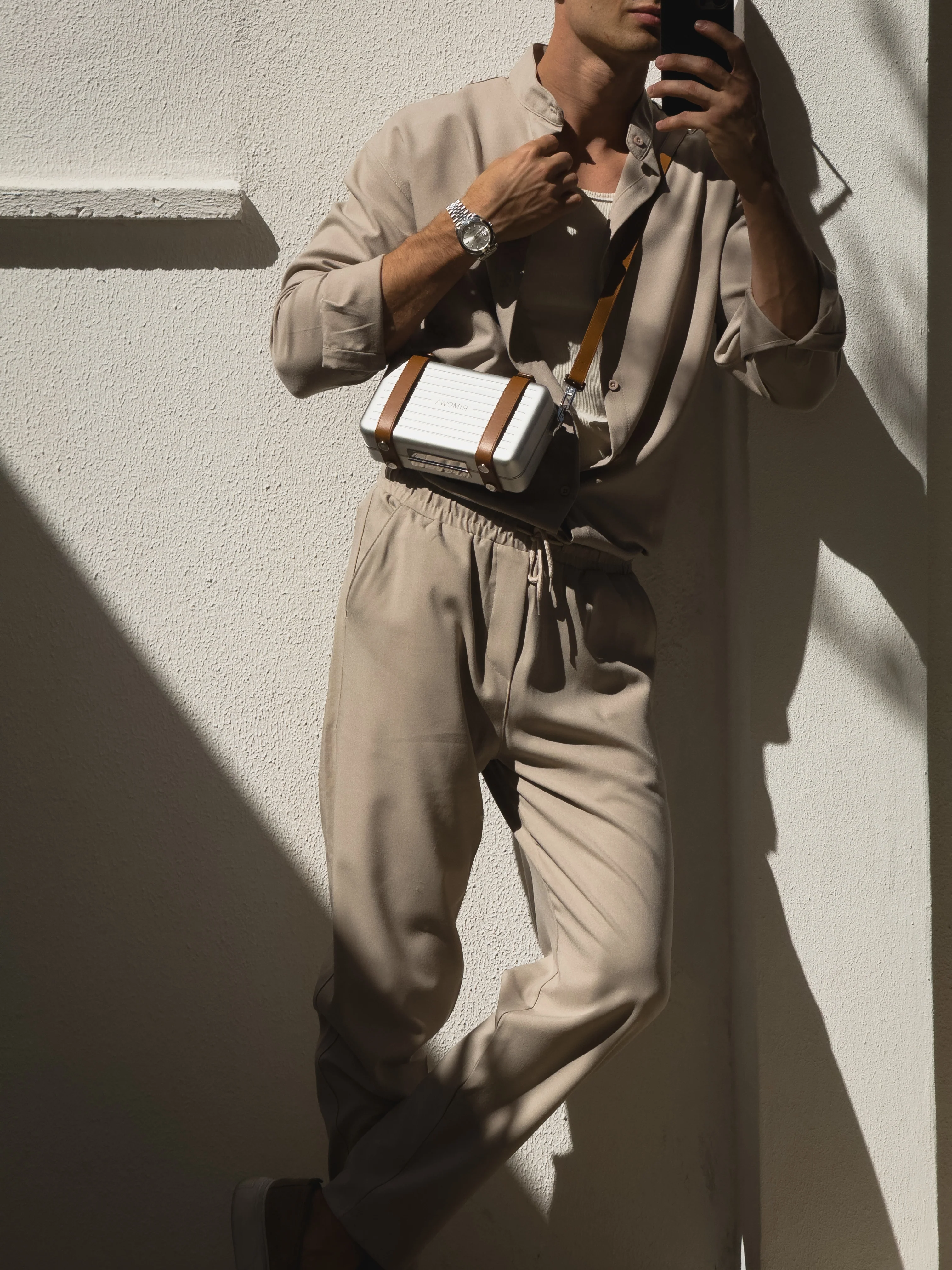 Oversized stand-up collar shirt - Image 3
