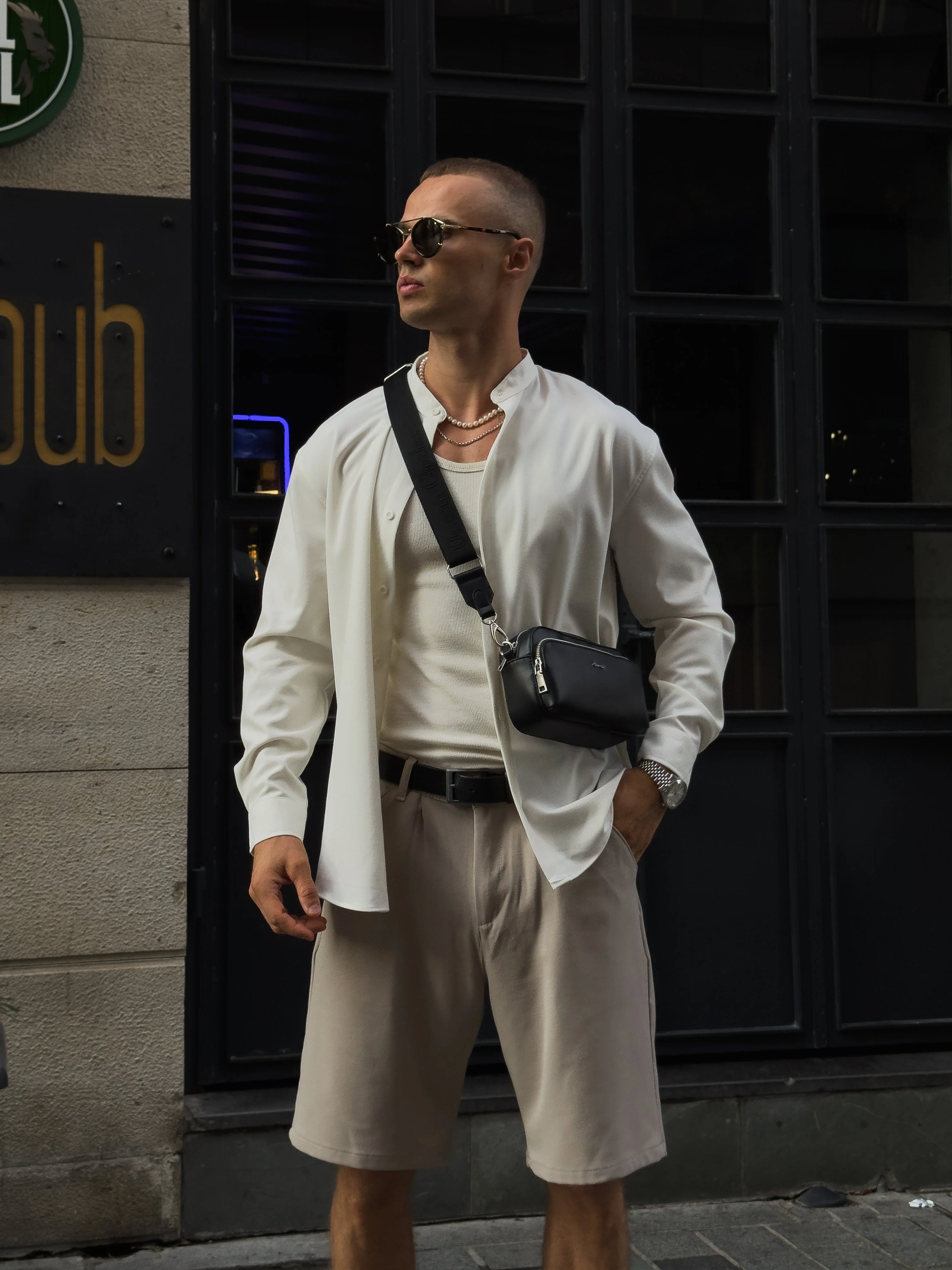 Oversized stand-up collar shirt - Image 4