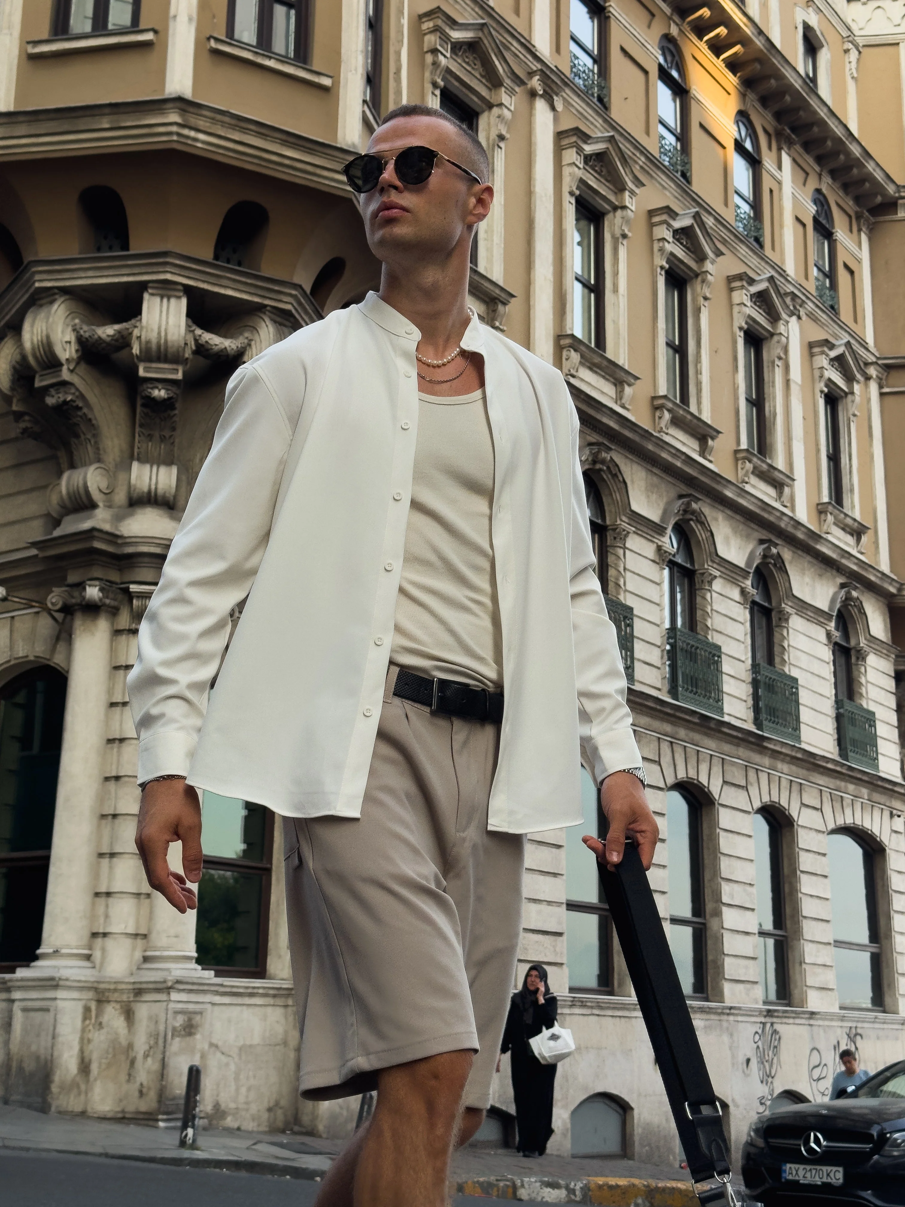 Oversized stand-up collar shirt - Image 7