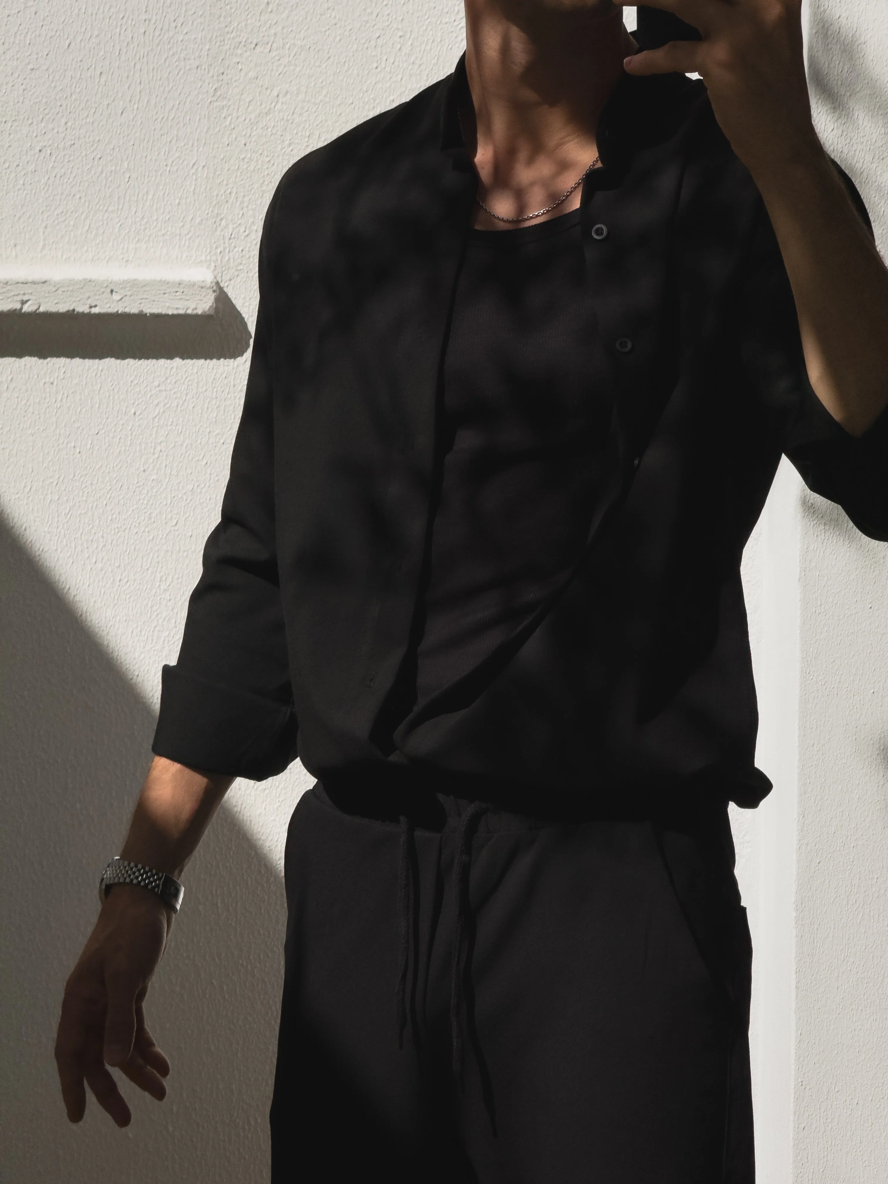 Oversized stand-up collar shirt - Image 8