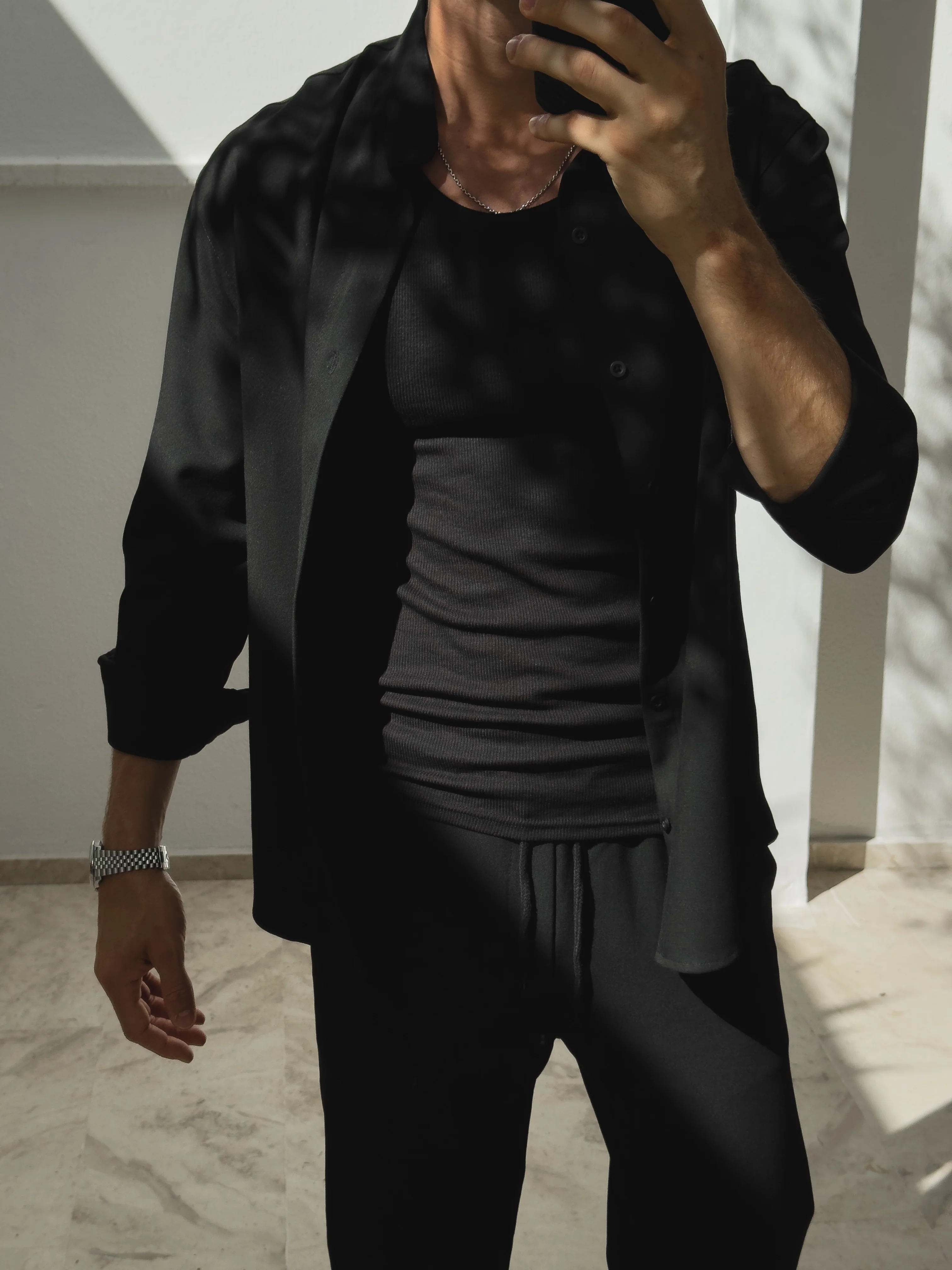 Oversized stand-up collar shirt - Image 9