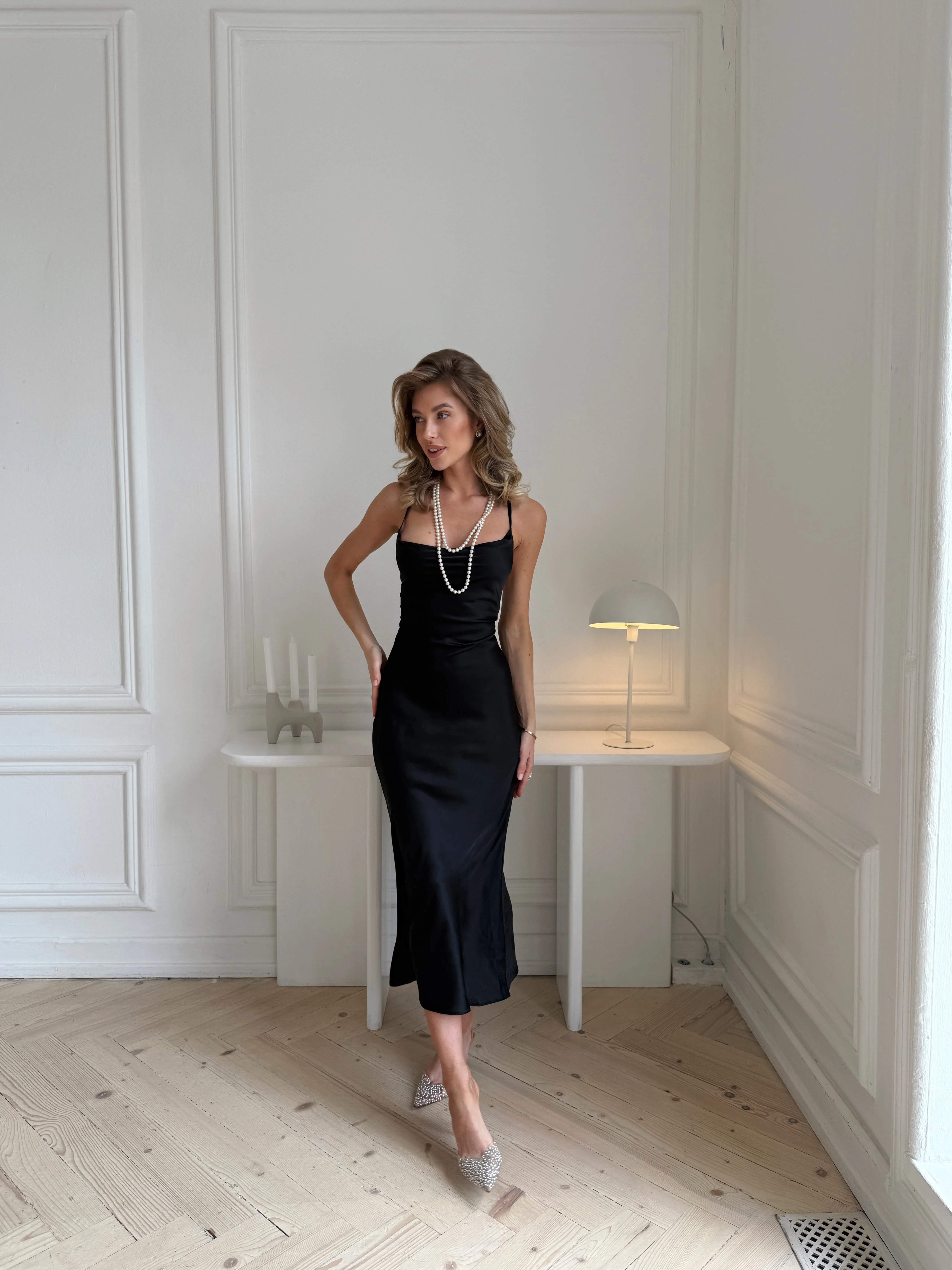 Silk Dress with Open Back - Image 6