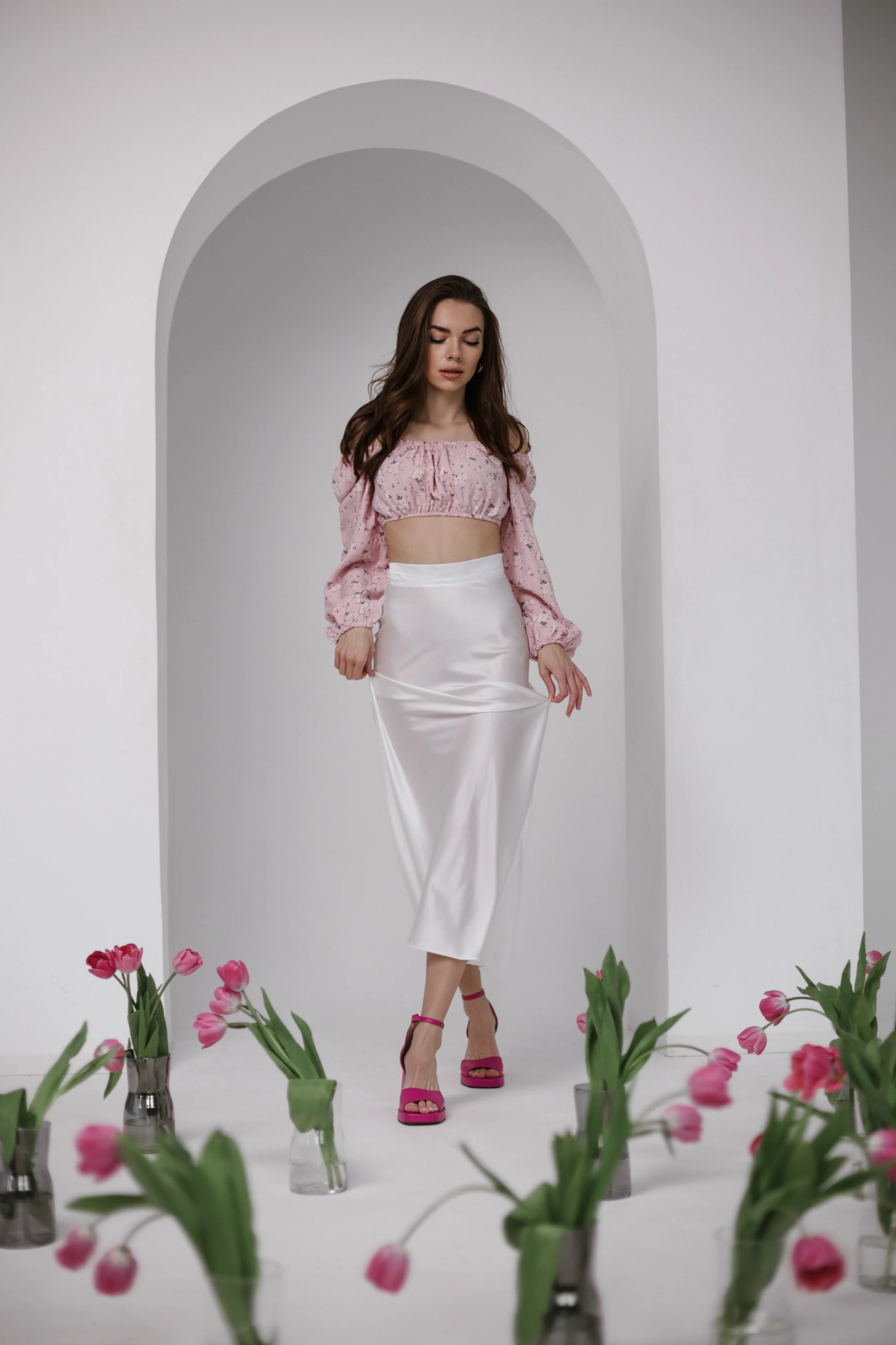 Silk midi skirt - Image 2