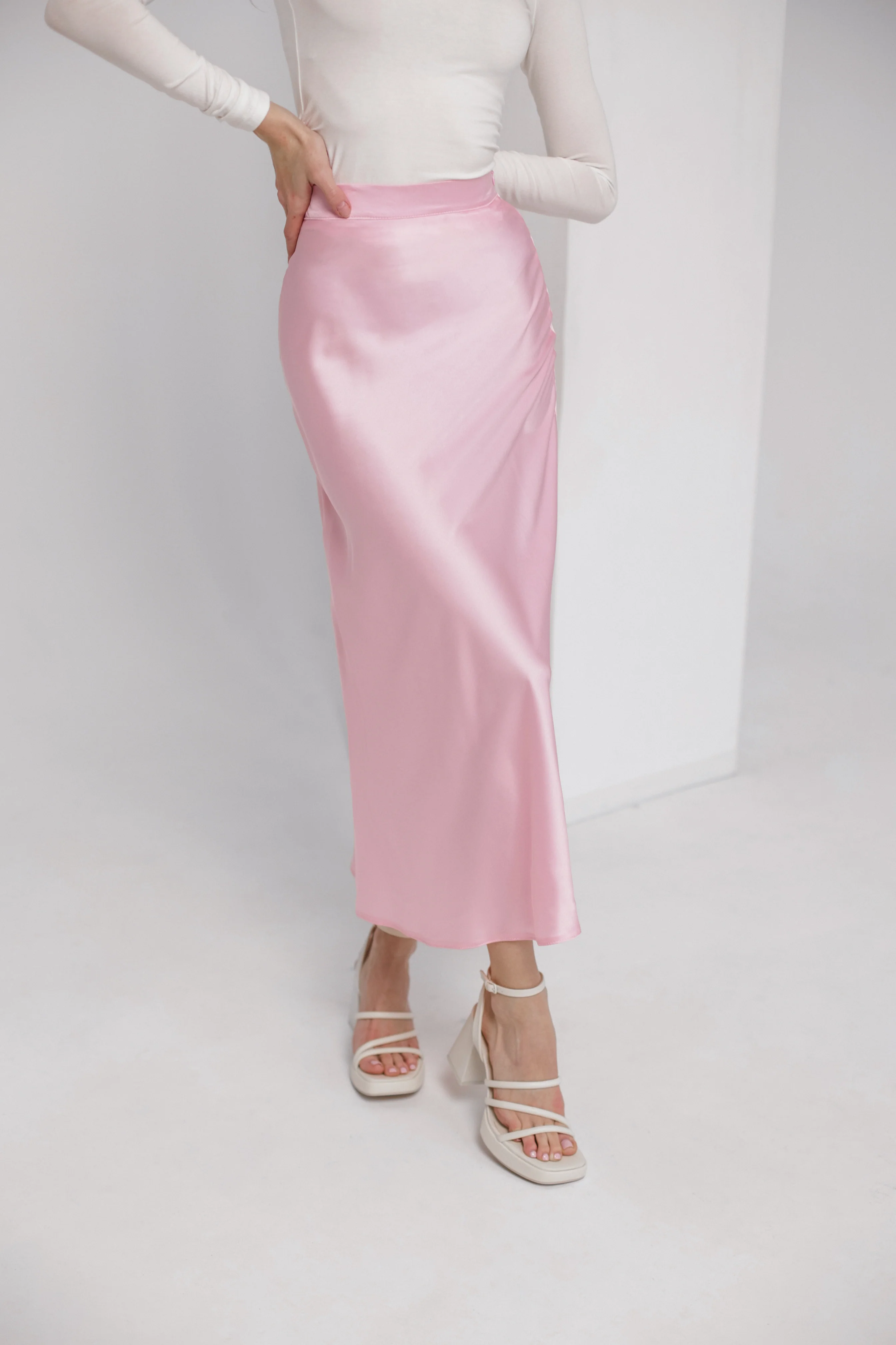 Silk midi skirt - Image 4