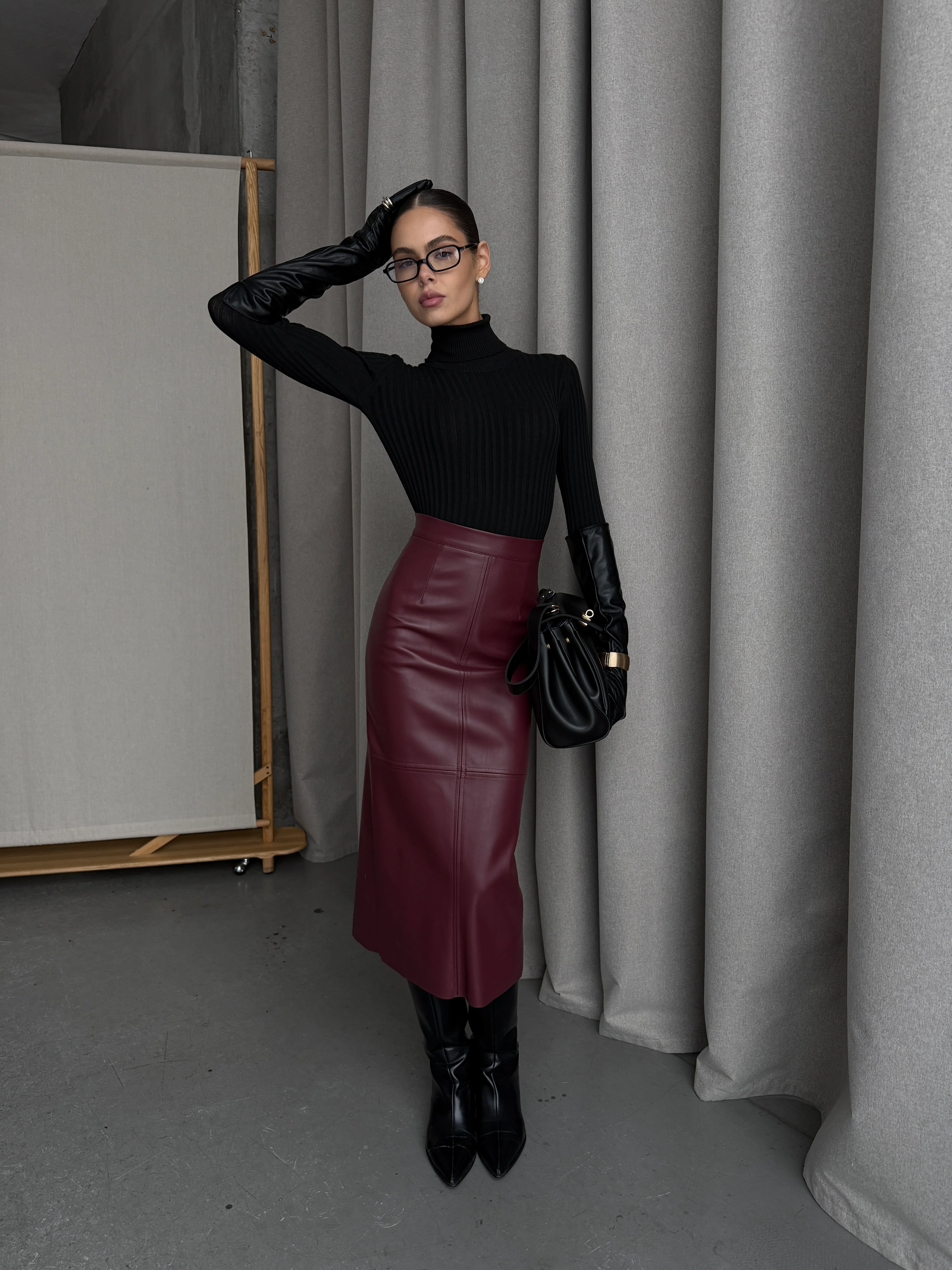 Solo Leather Skirt - Image 3