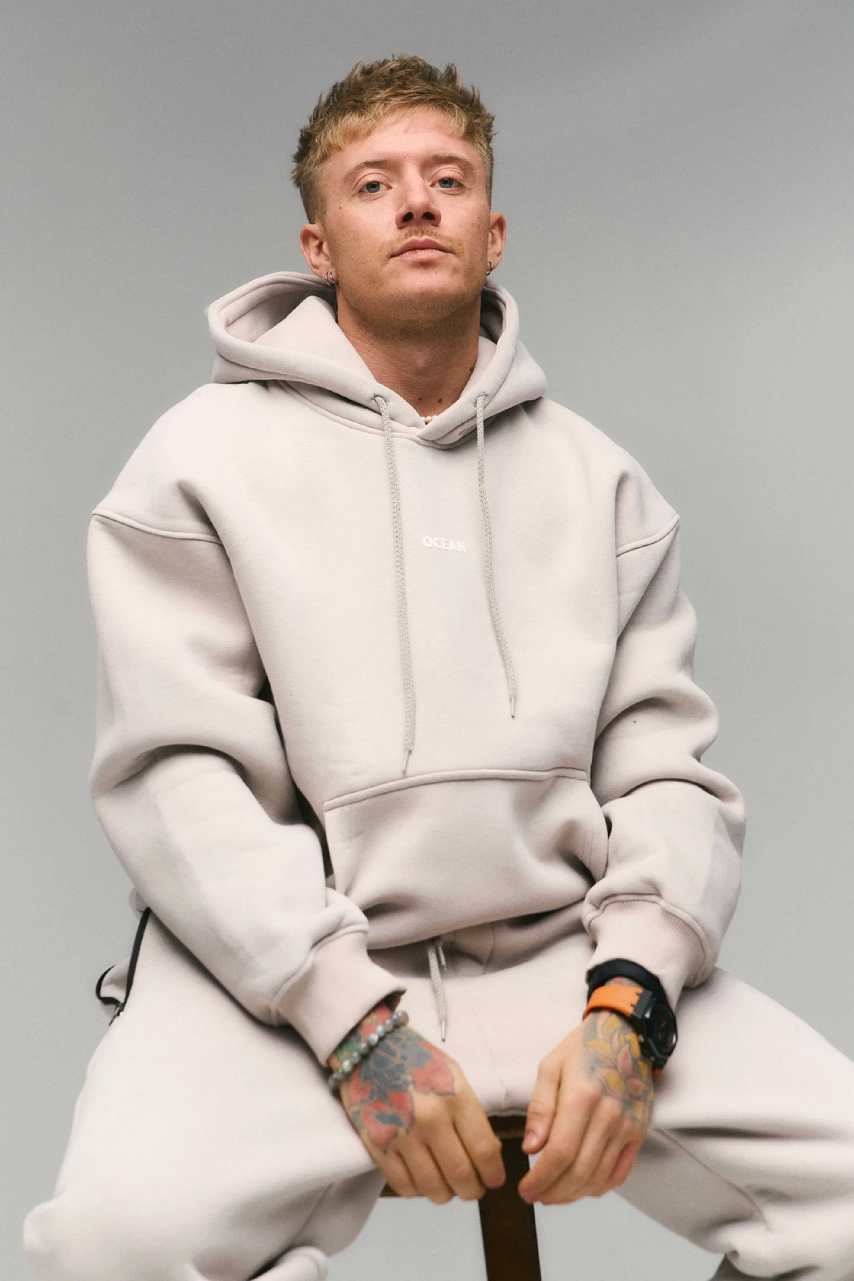 Sport fleece tracksuit Stal - Image 11