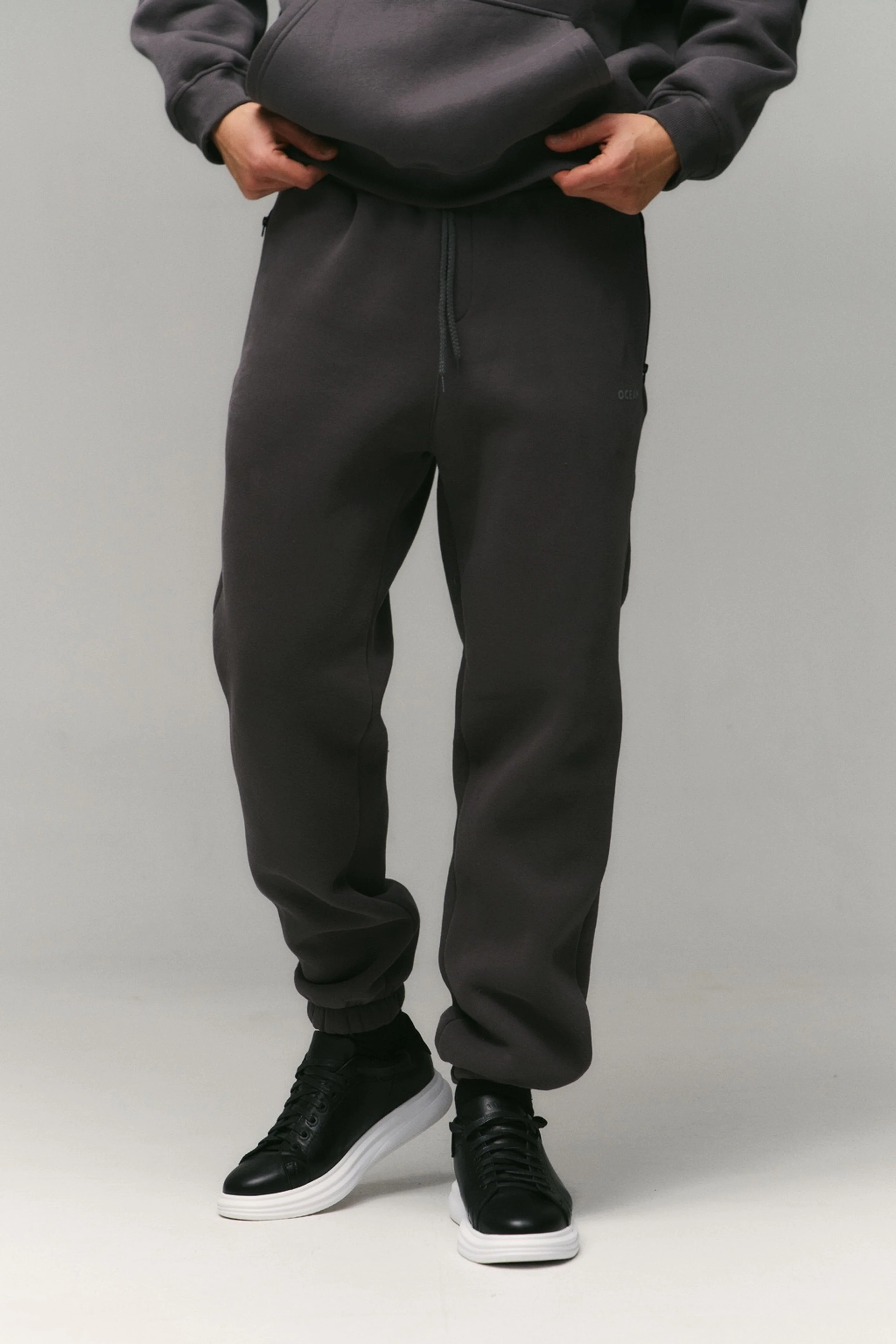 Sport fleece tracksuit Stal - Image 3