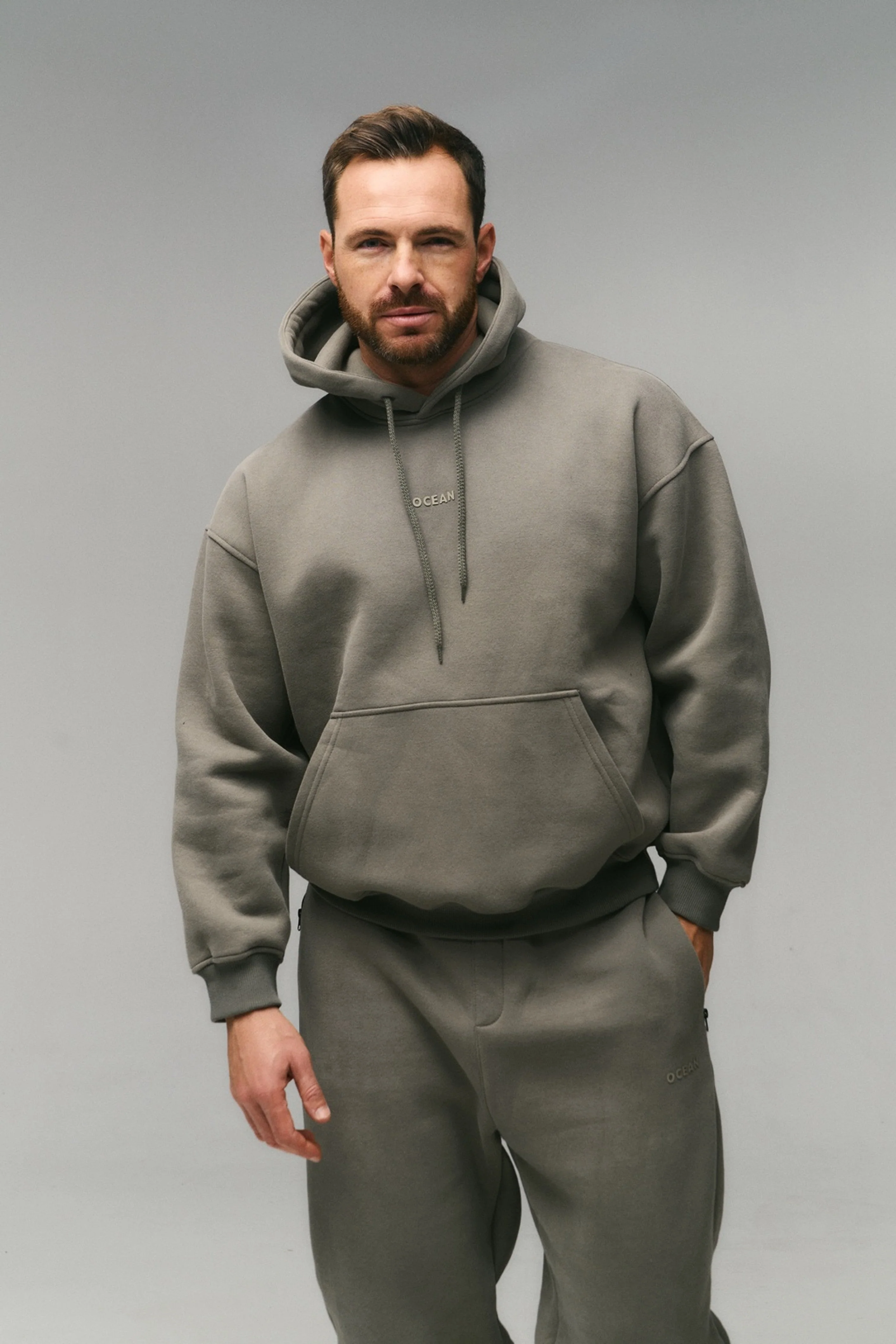 Sport fleece tracksuit Stal - Image 5