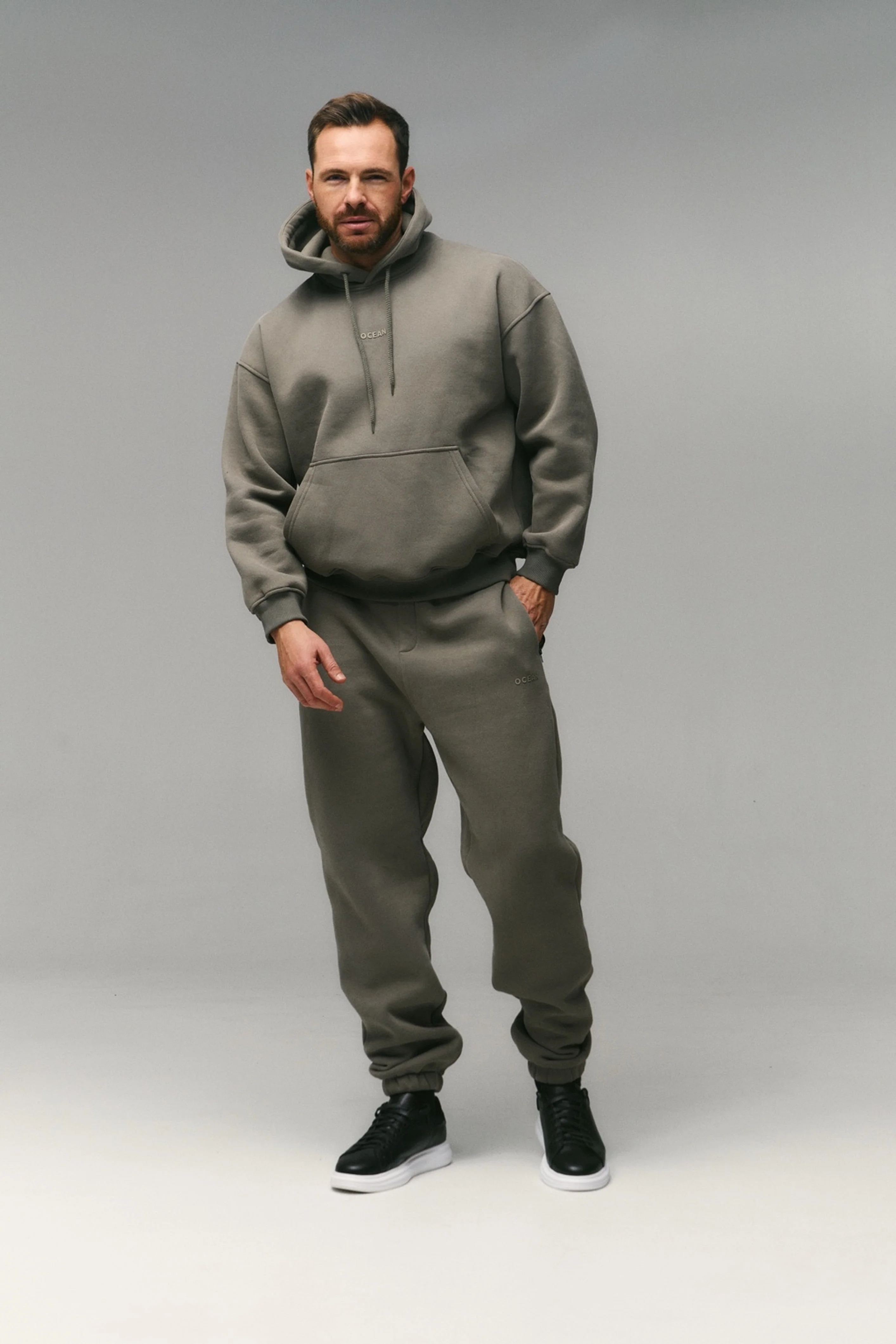Sport fleece tracksuit Stal - Image 6