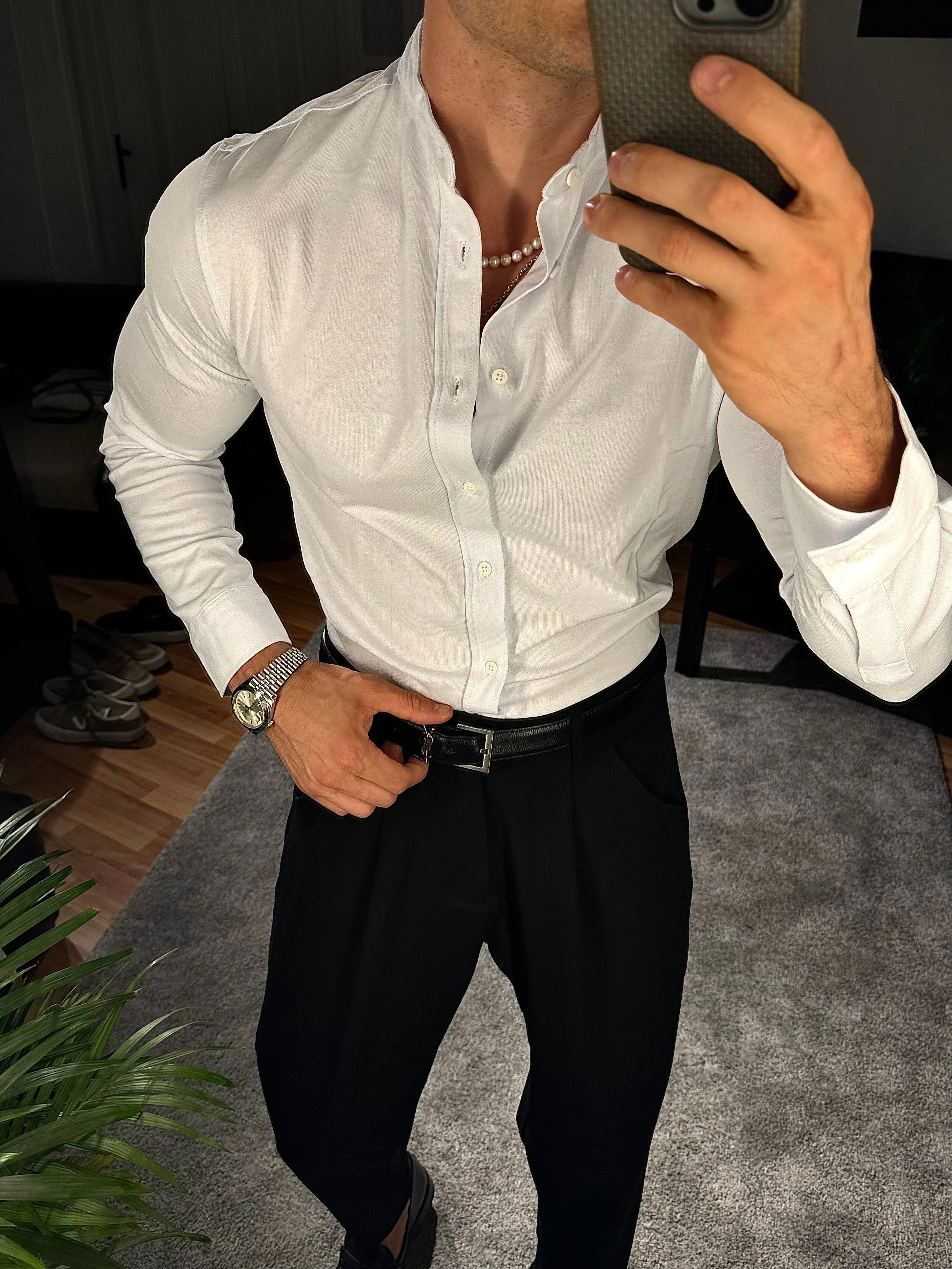 Stand Collar Shirt - Image 4