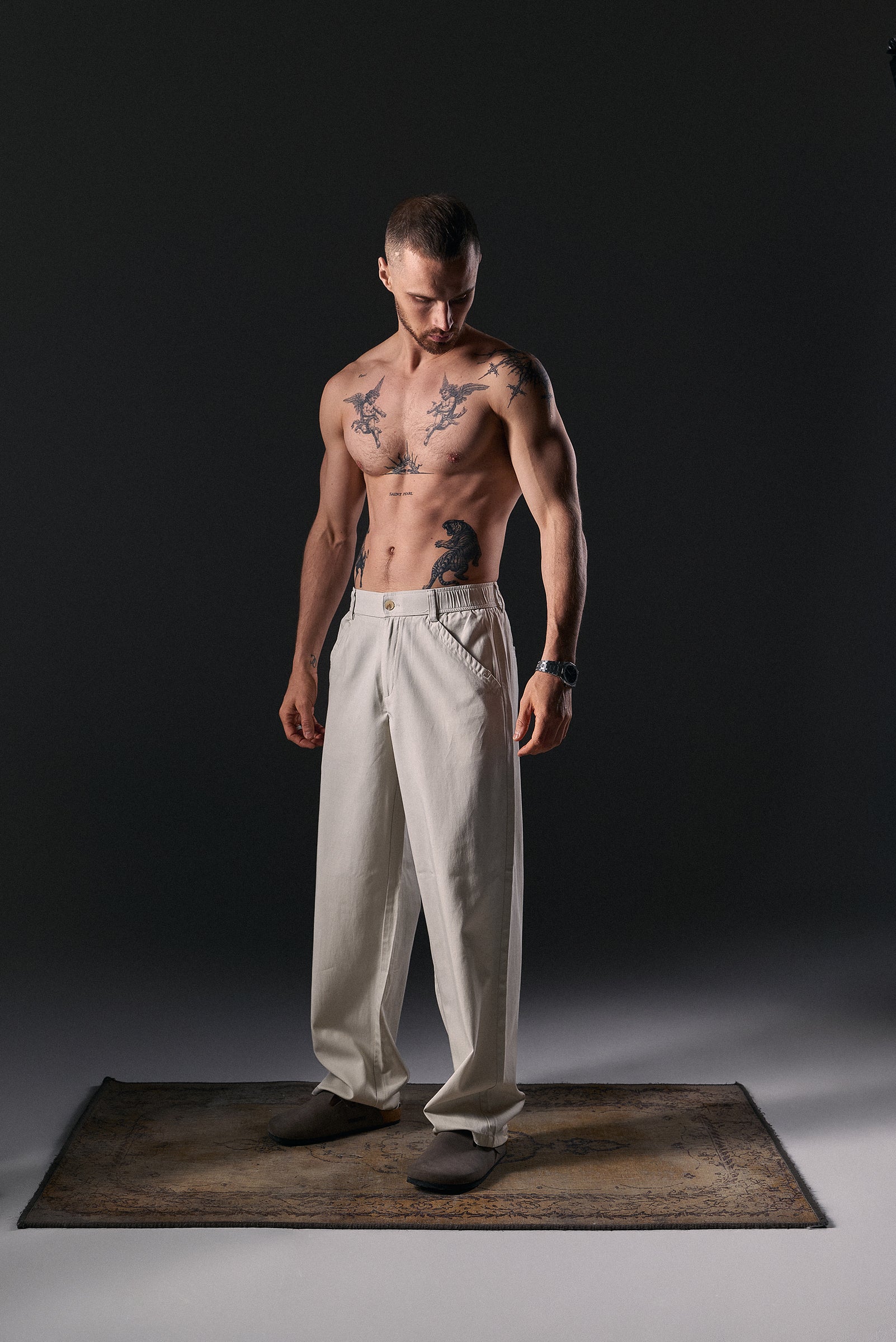 Straight trousers Forest - Image 3